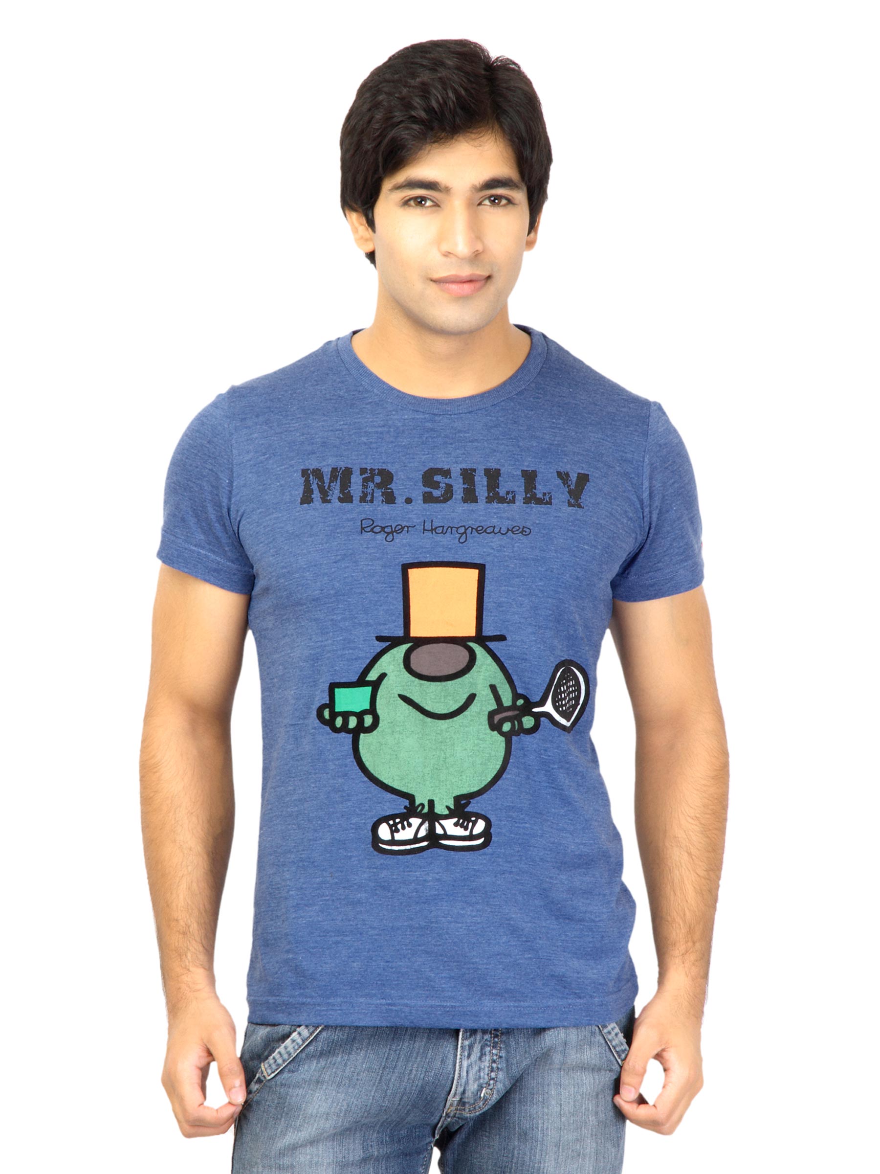 Mr. Men Men Mr.Silly Royal Blue Tshirts