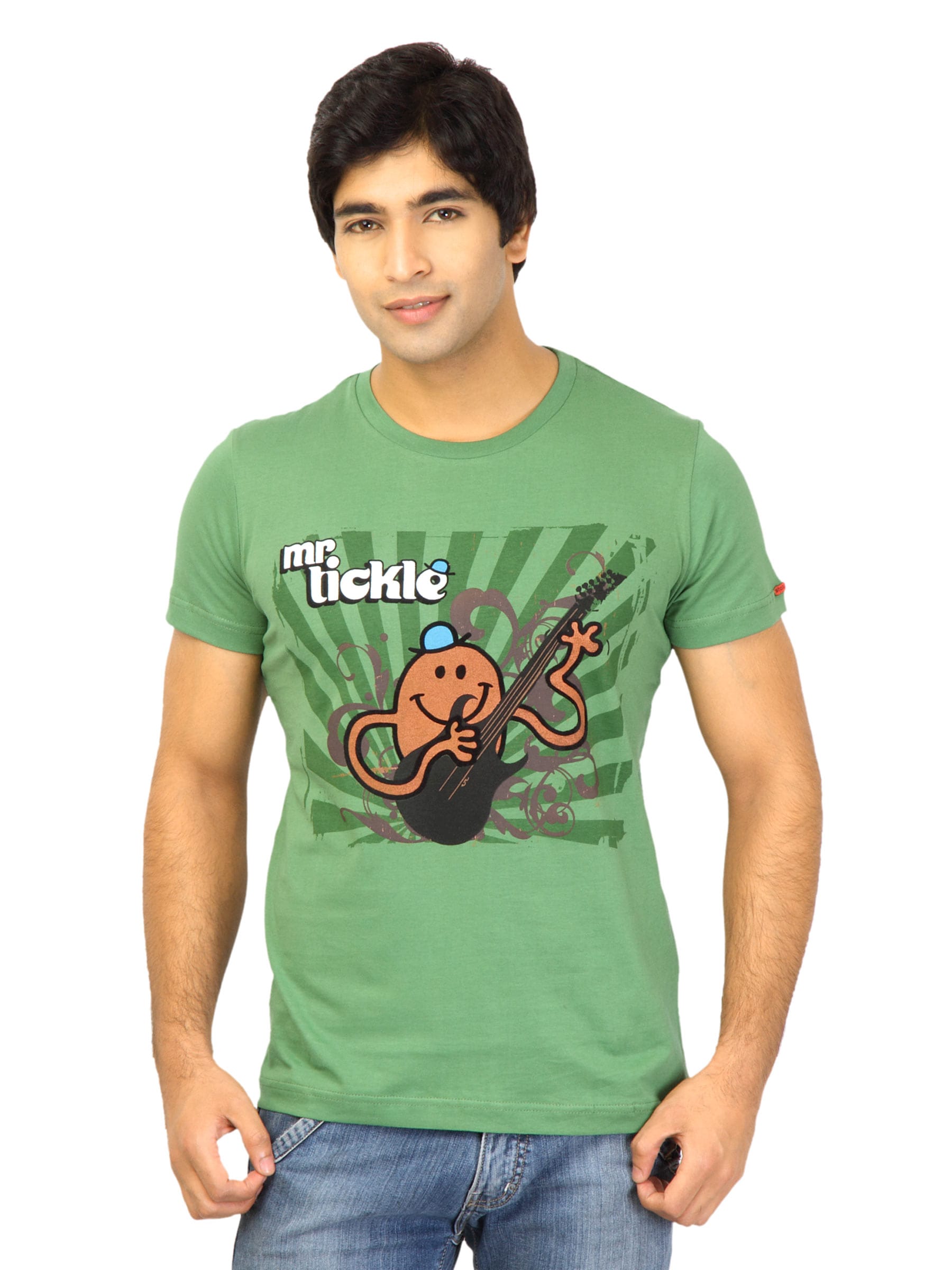 Mr. Men Men Mr.Tickel Green Tshirts