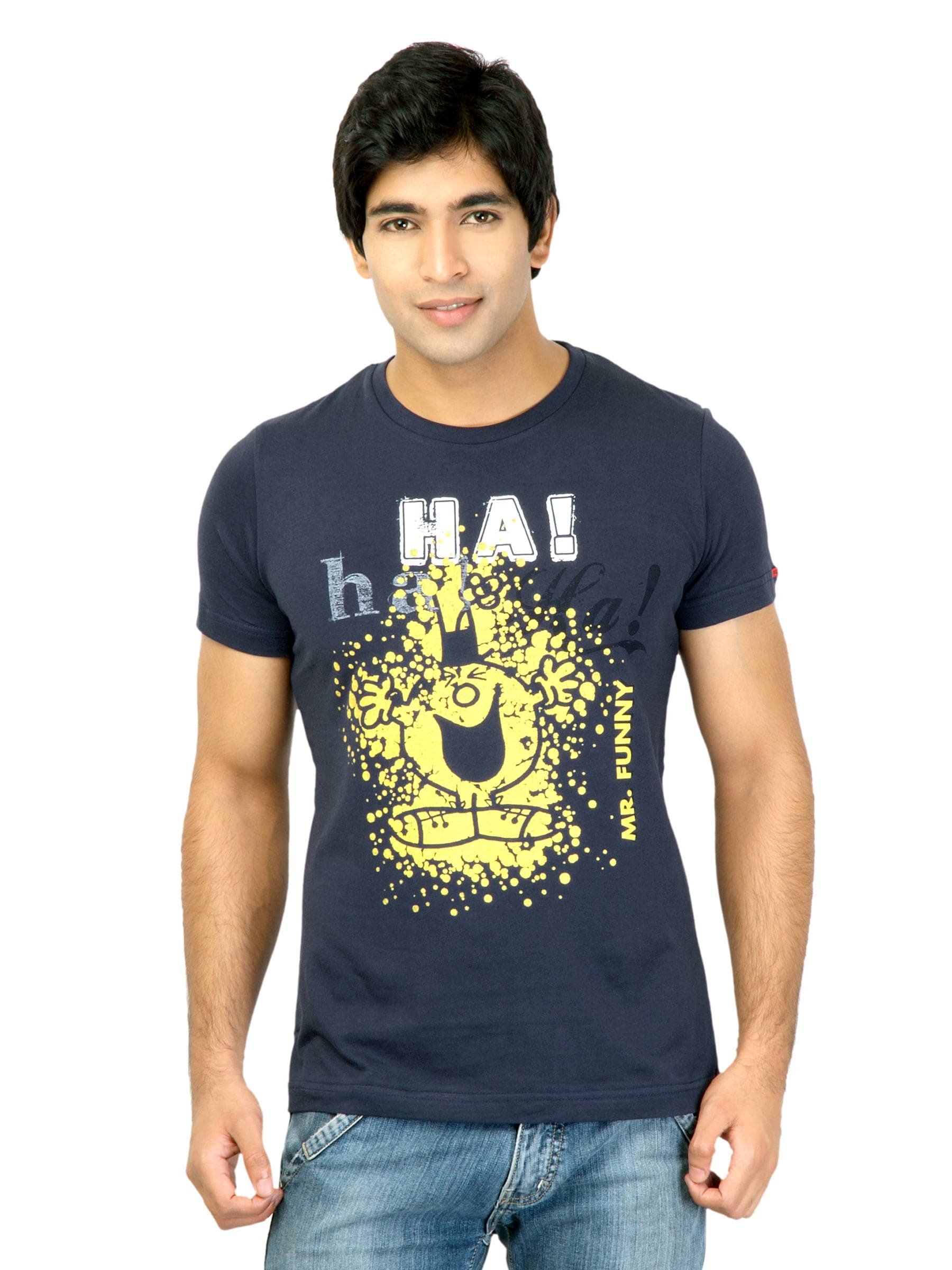 Mr. Men Men HA! Navy Blue Tshirts