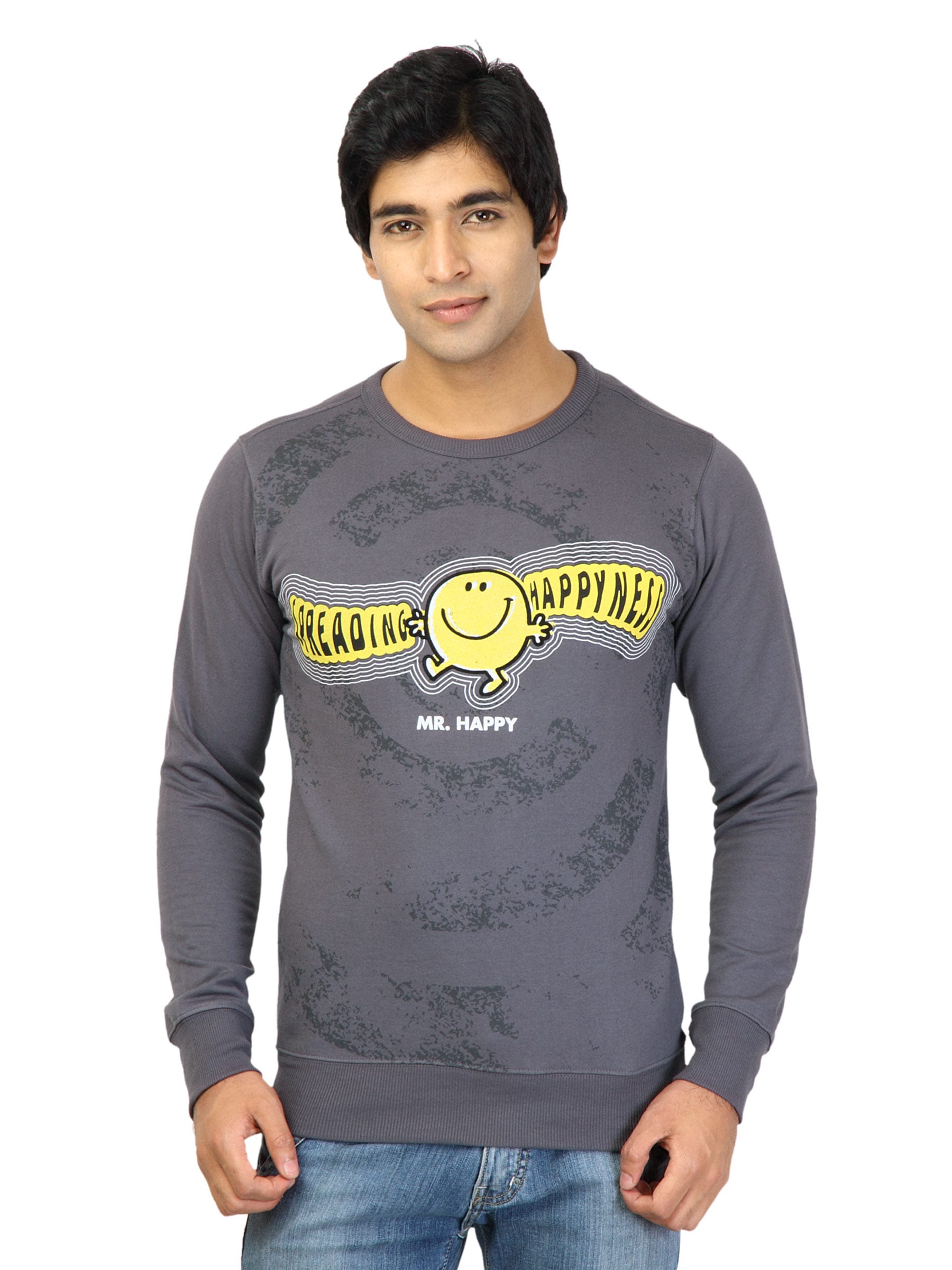 Mr. Men Men Spreading Happiness Charcoal Tshirts