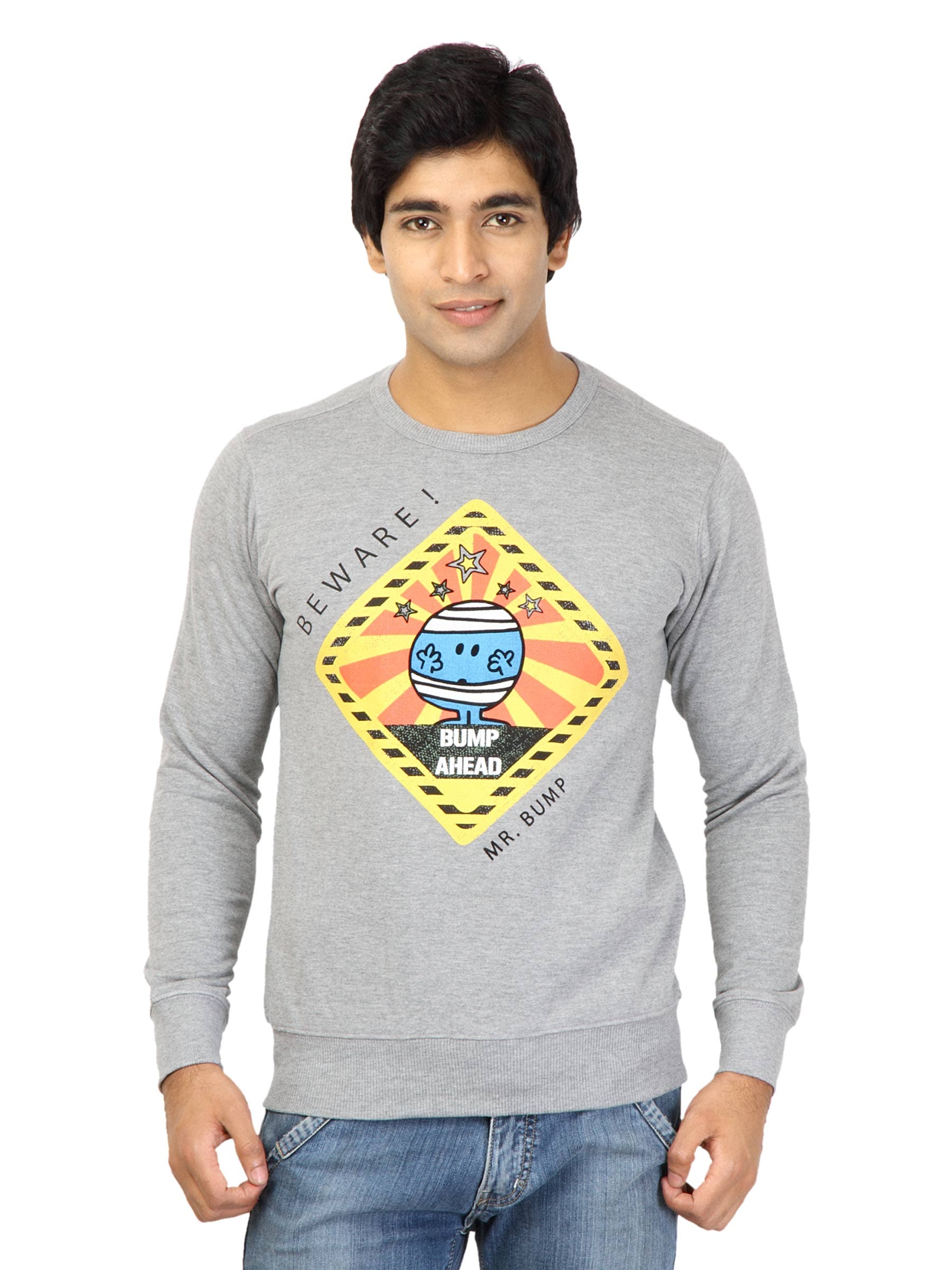 Mr. Men Men Beware Grey Melange Tshirts