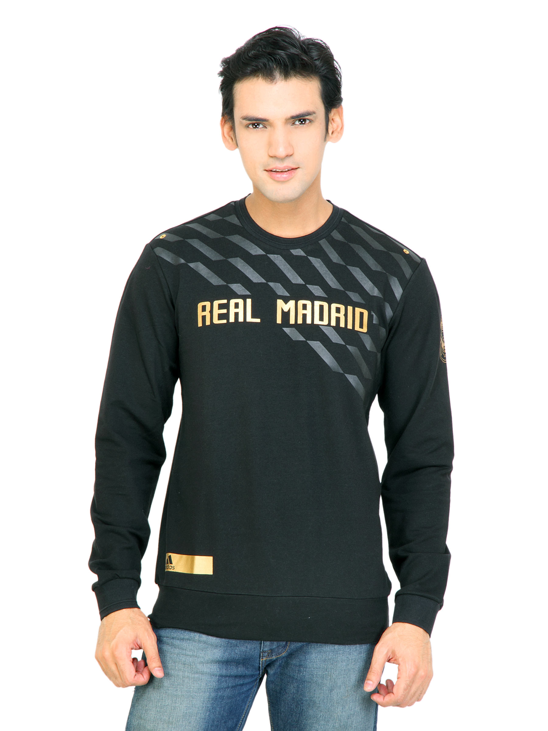ADIDAS Men Real Madrid Black Sweatshirts