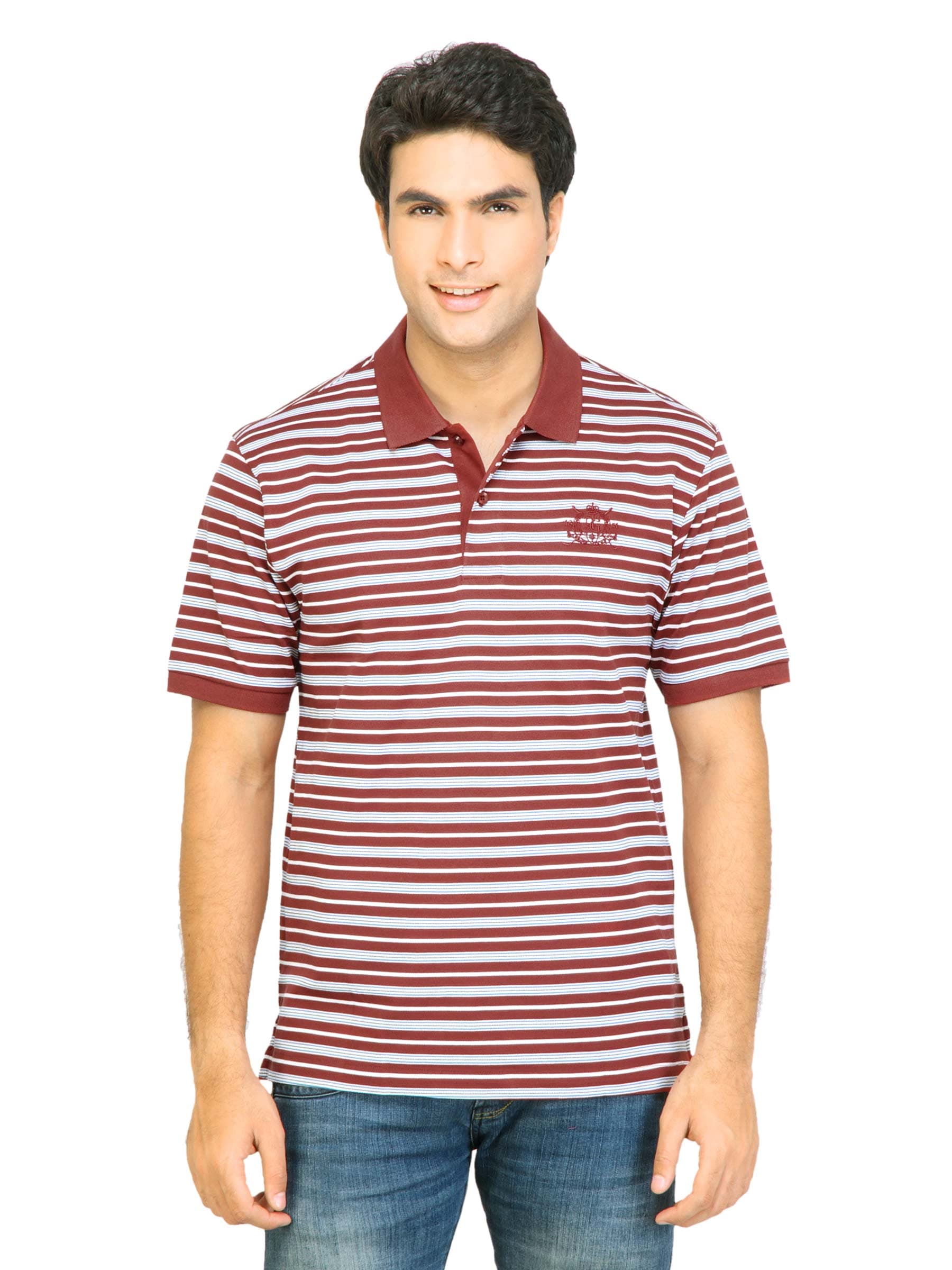 Arrow Sport Men Stripes Red Polo Tshirts