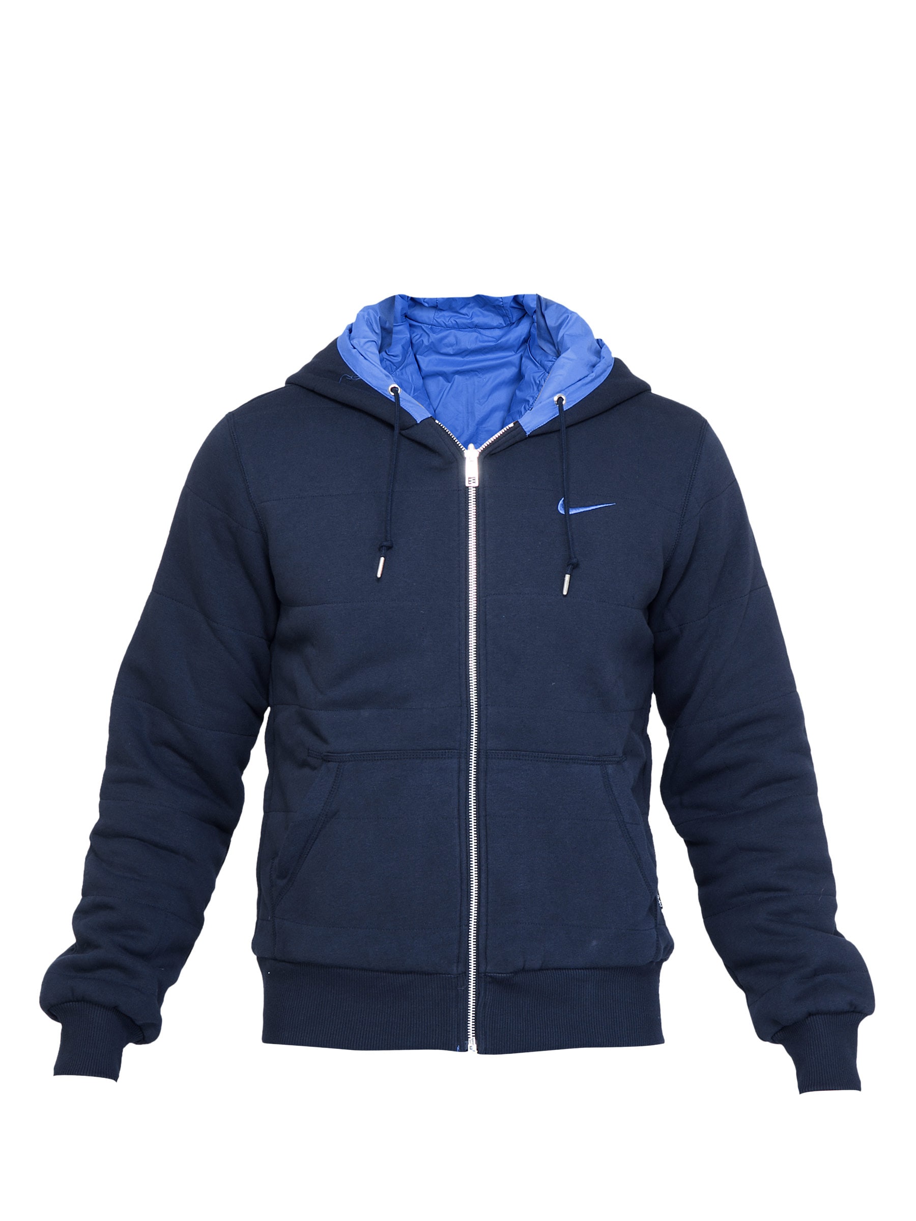 Nike Men Solid Navy Blue Jackets