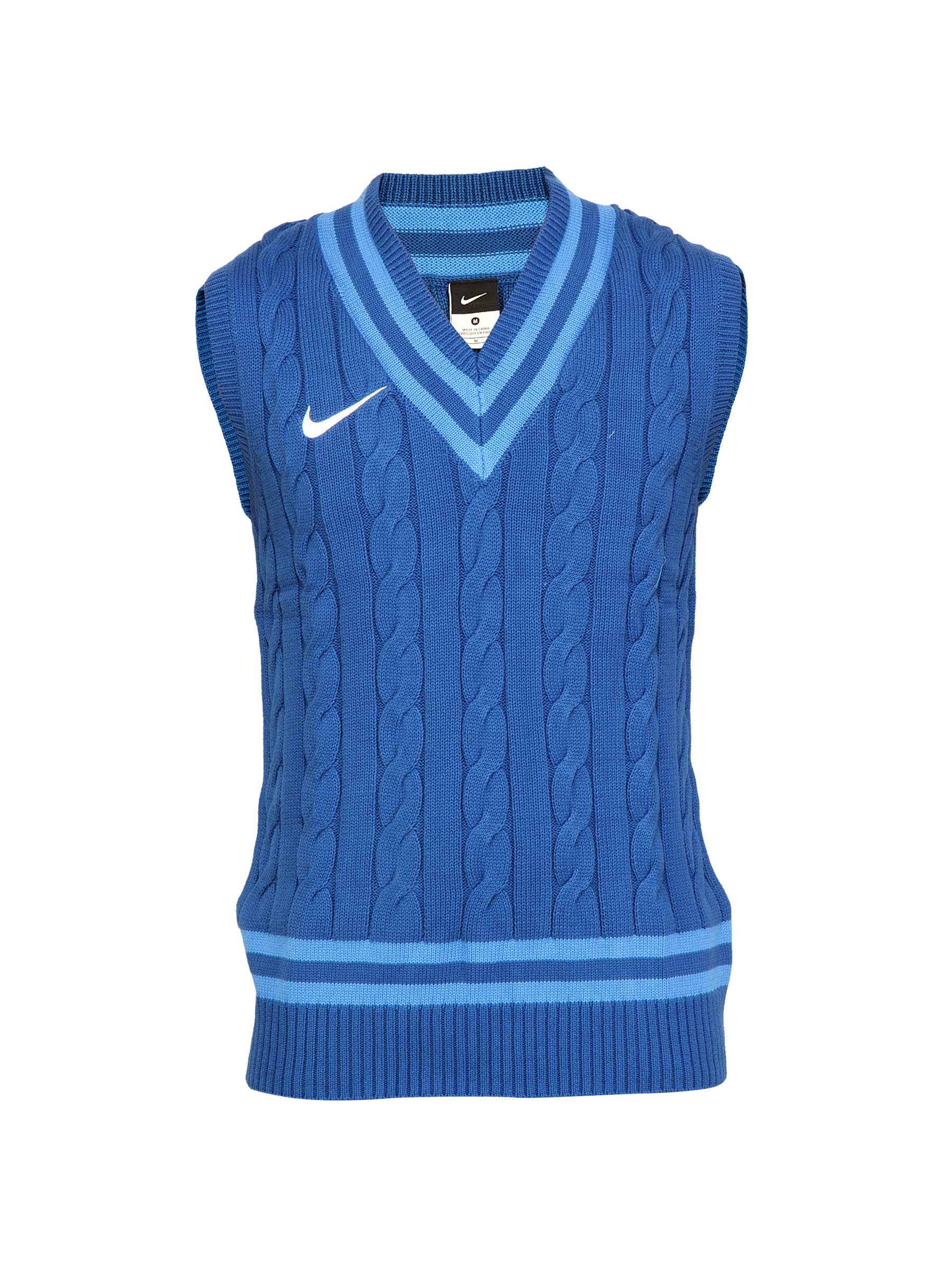 Nike Men Solid Blue Sweaters