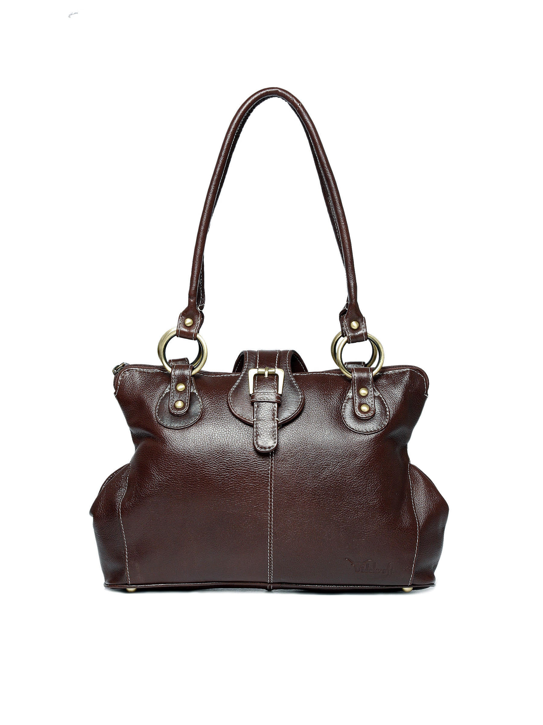 Hidekraft Women Leather Brown Handbags