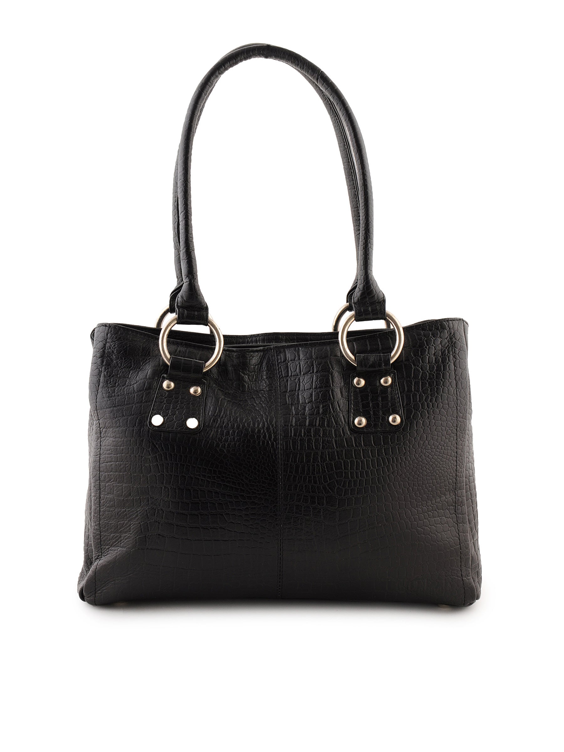 Hidekraft Women Leather Black Handbags