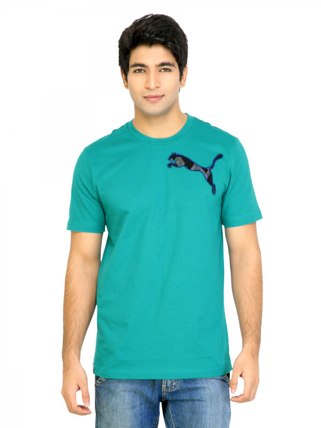 Puma Men Logo Blue Tshirts