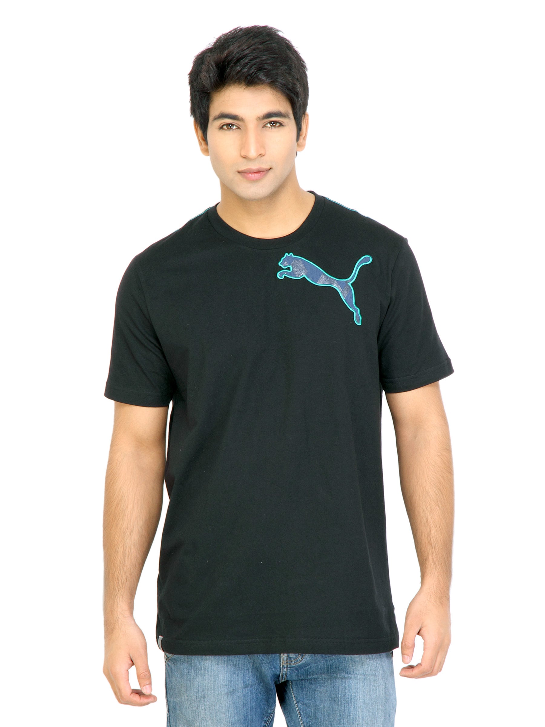 Puma Men Logo Black Tshirts