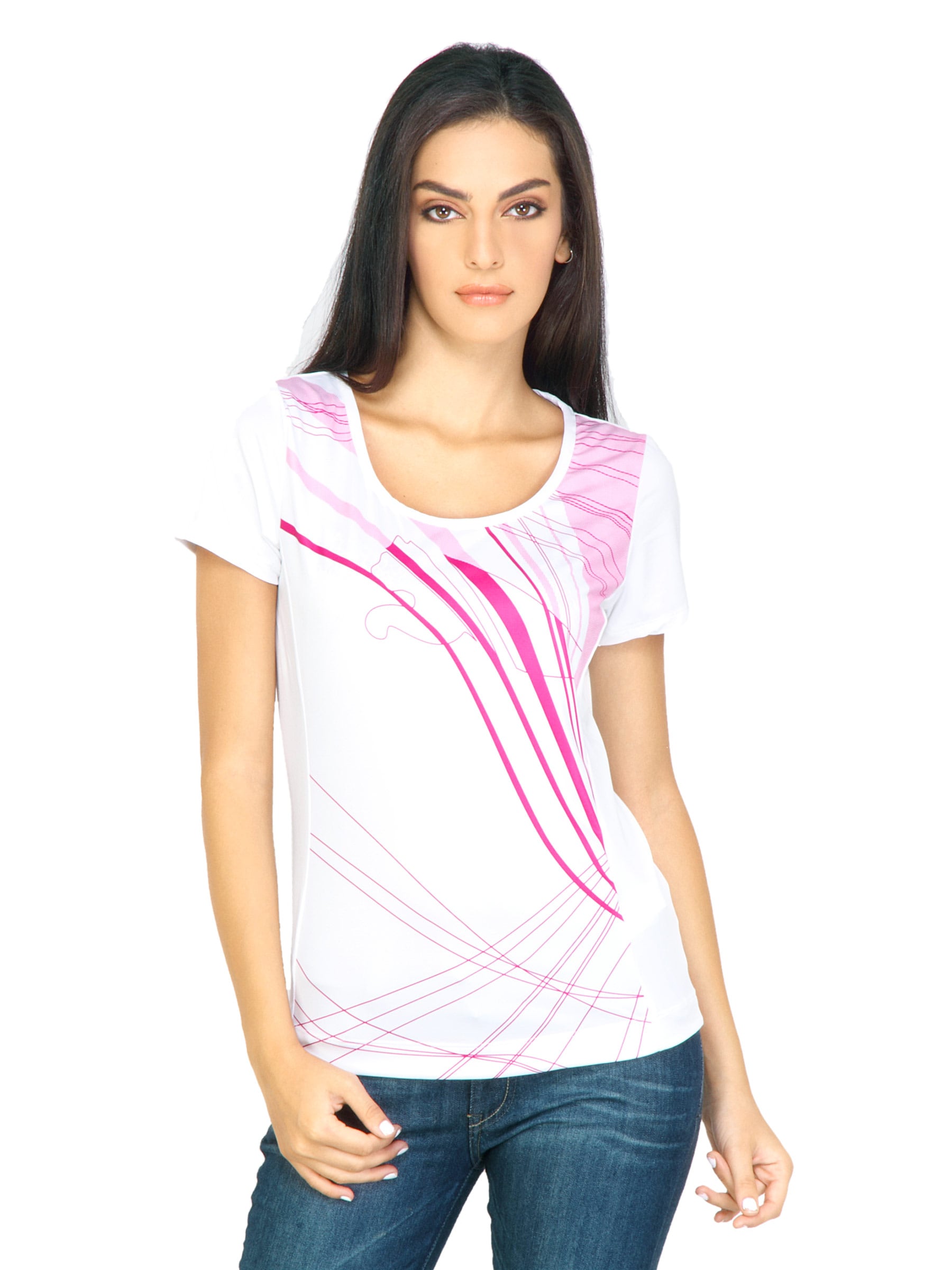 Puma Women TP Graphic White Tshirts