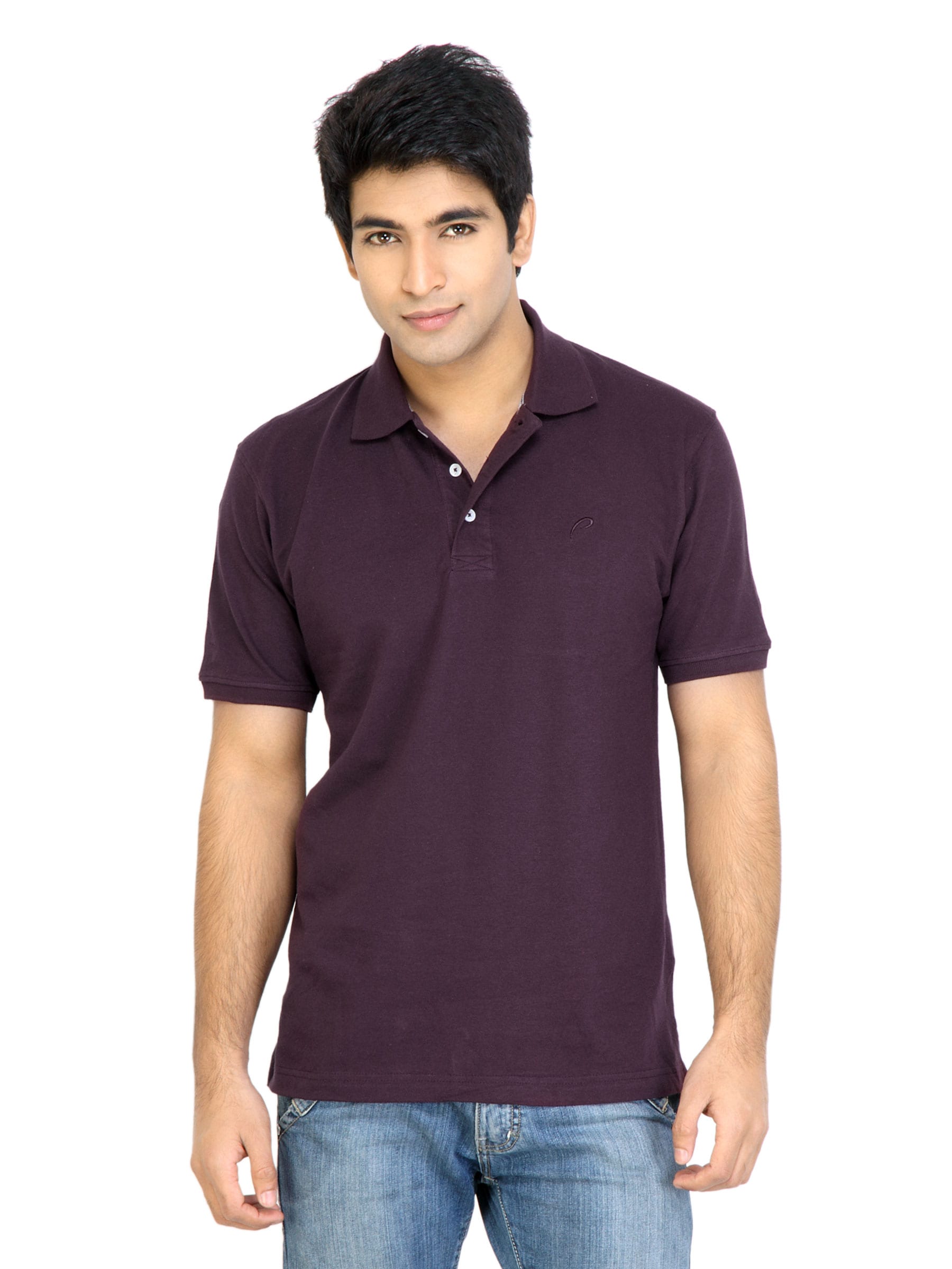 Proline Men Purple Polo T-shirt