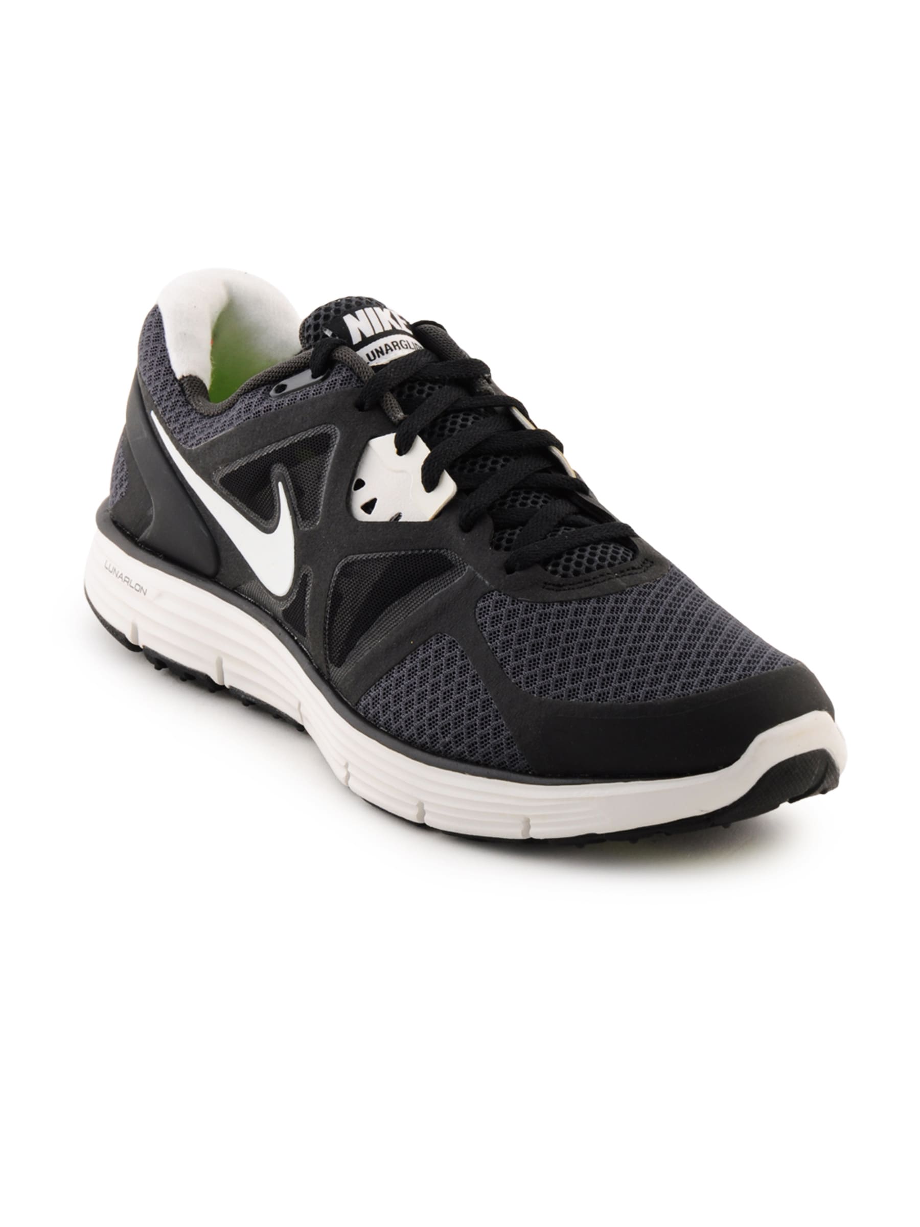 Nike Men Lunarglide+ 3 Black Sports Shoes