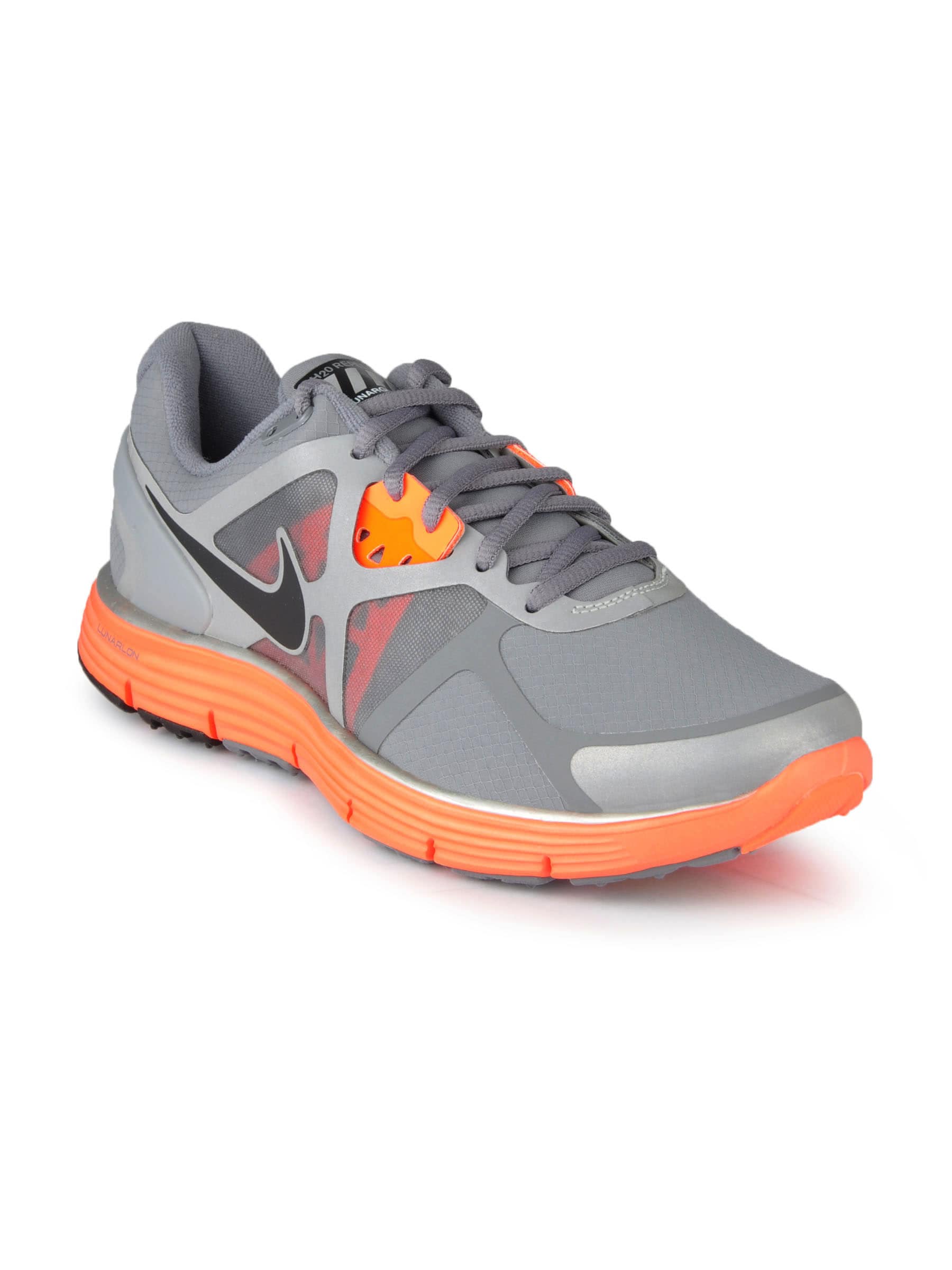 Nike Men Lunarglide + Shield Grey Sports Shoes