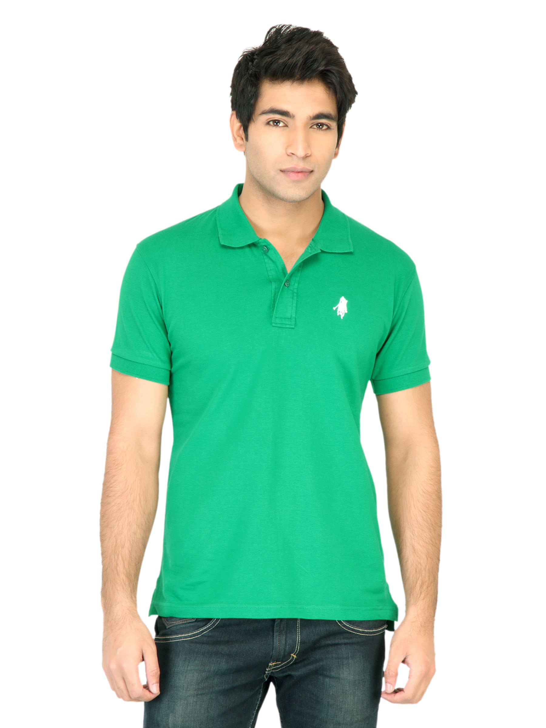 Regent Polo Club Men Solid Green Polo Tshirt