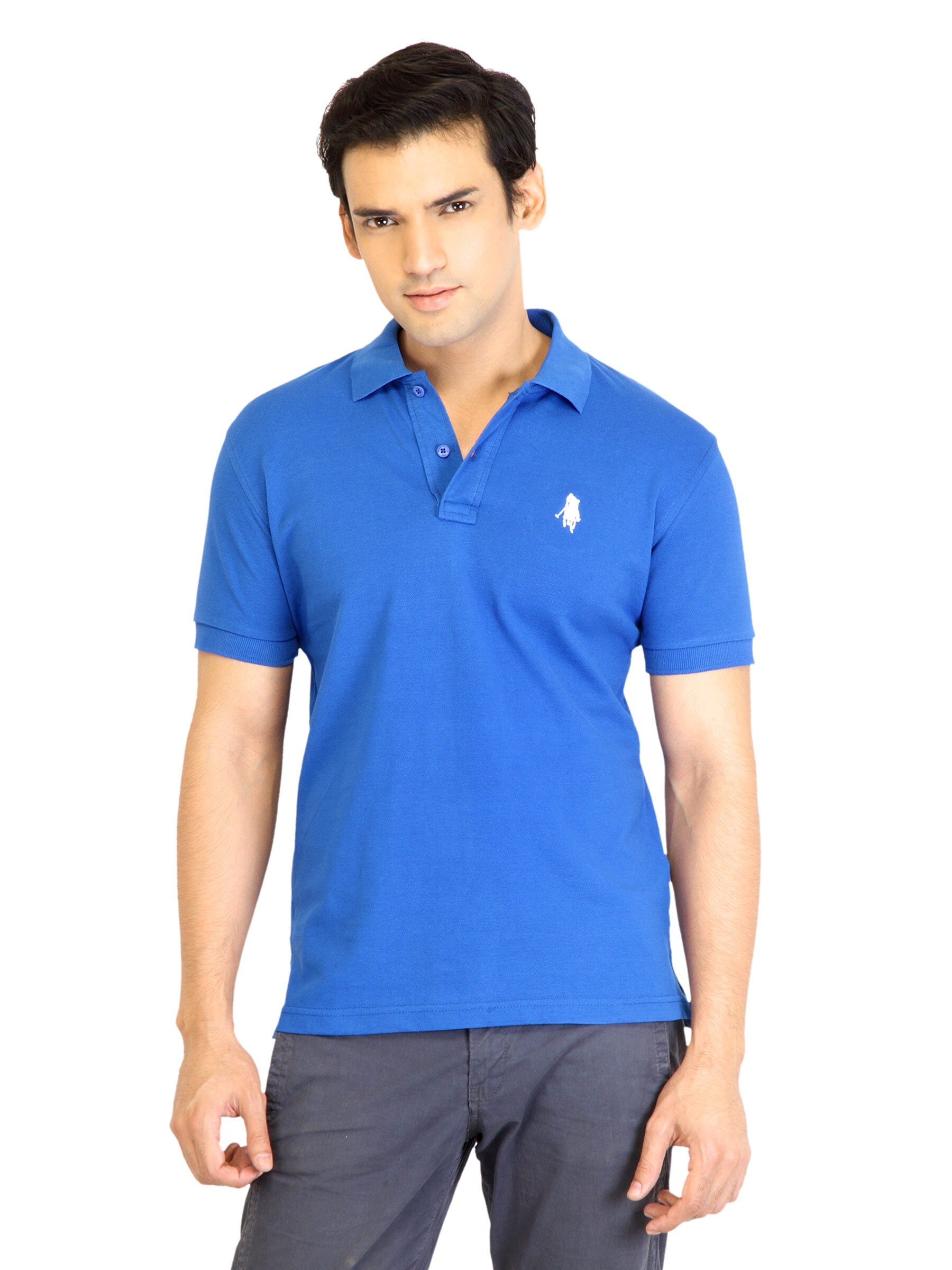 Regent Polo Club Men Solid Blue Tshirt