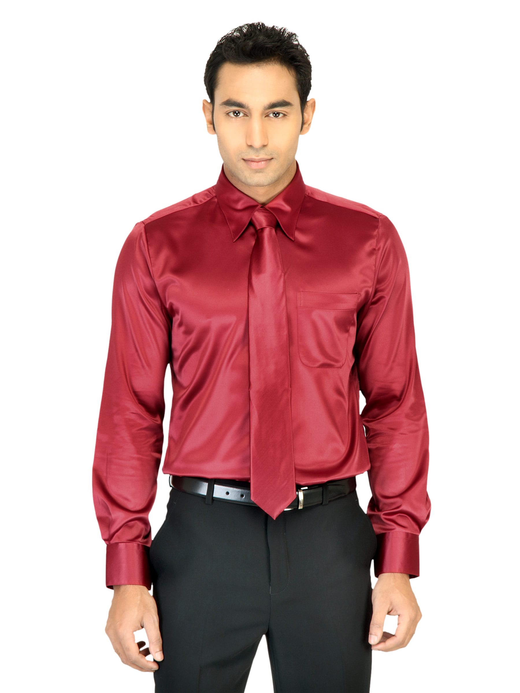Turtle Solid Men Red Shirt