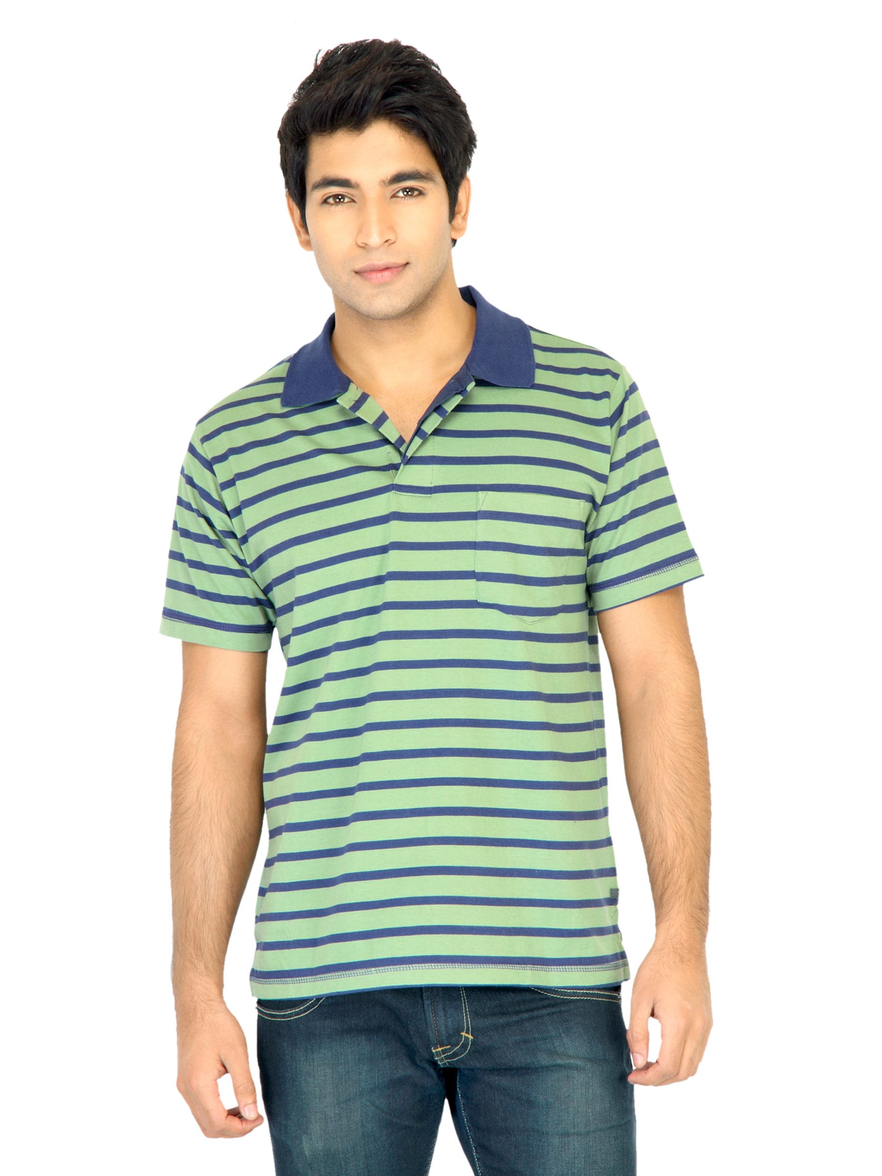 Turtle Stripes Men Green TShirt