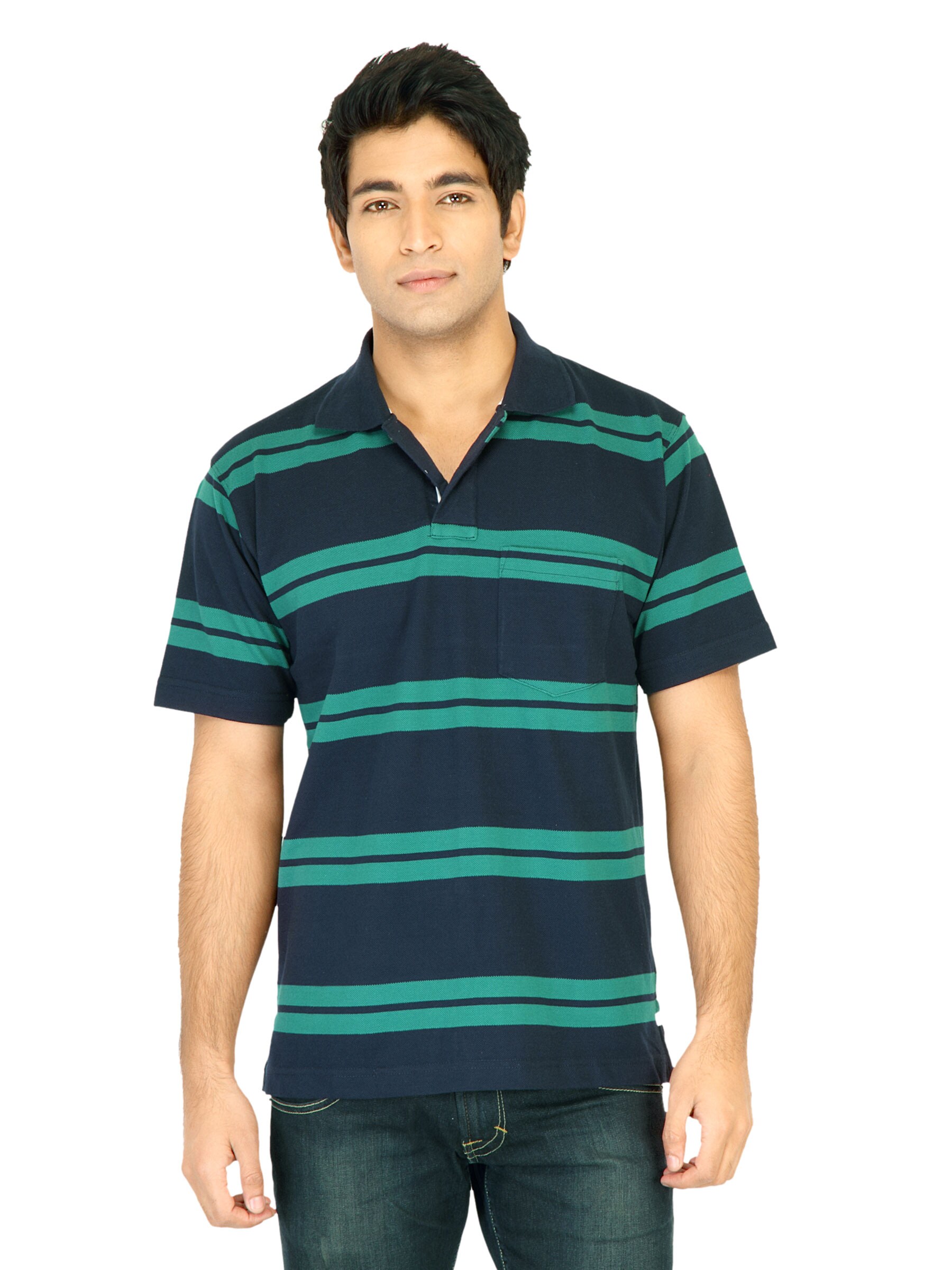 Turtle Stripes Men Green TShirt