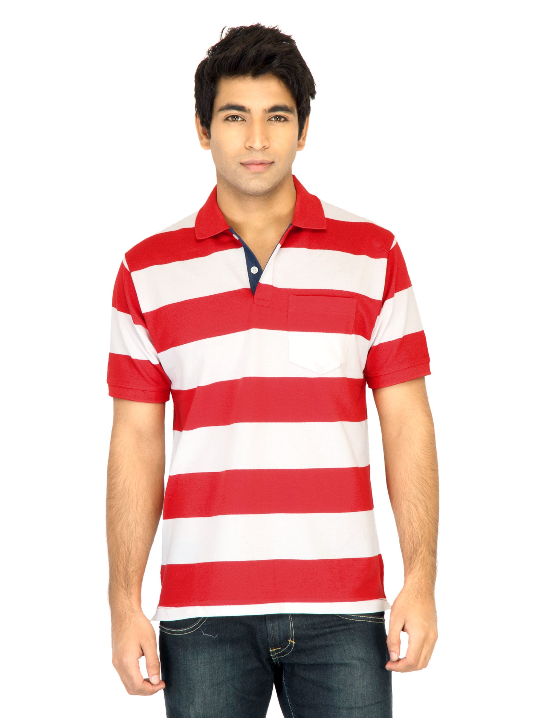 Turtle Stripes Men Red TShirt