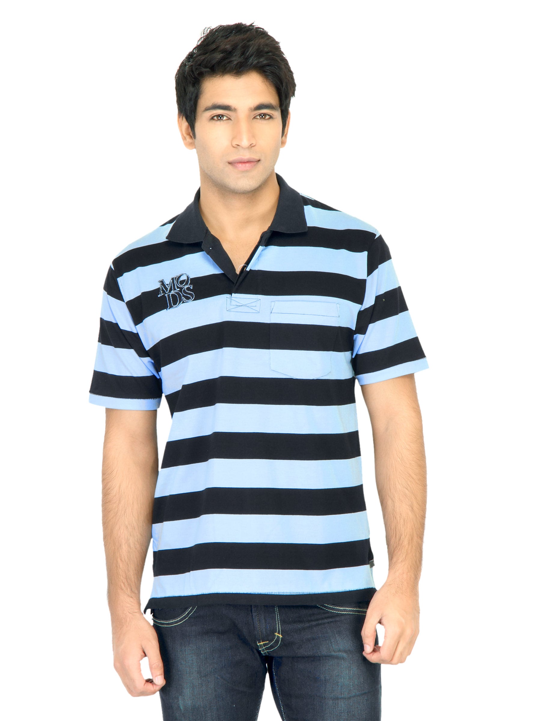 Turtle Stripes Men Blue TShirt