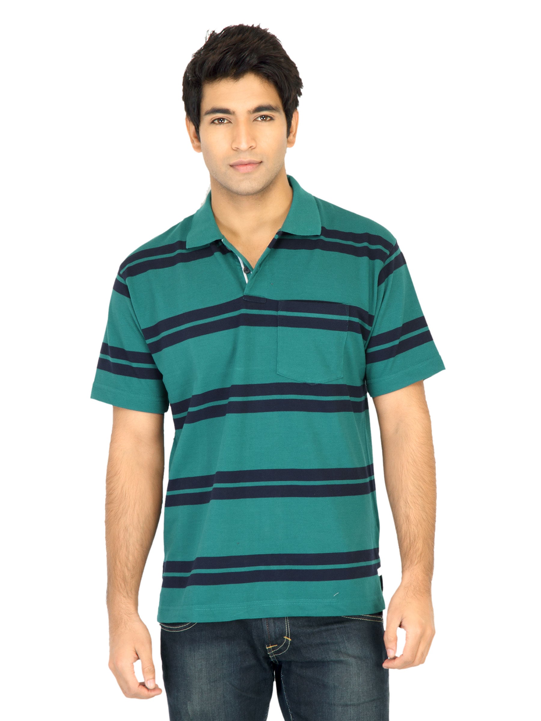 Turtle Stripes Men Green TShirt