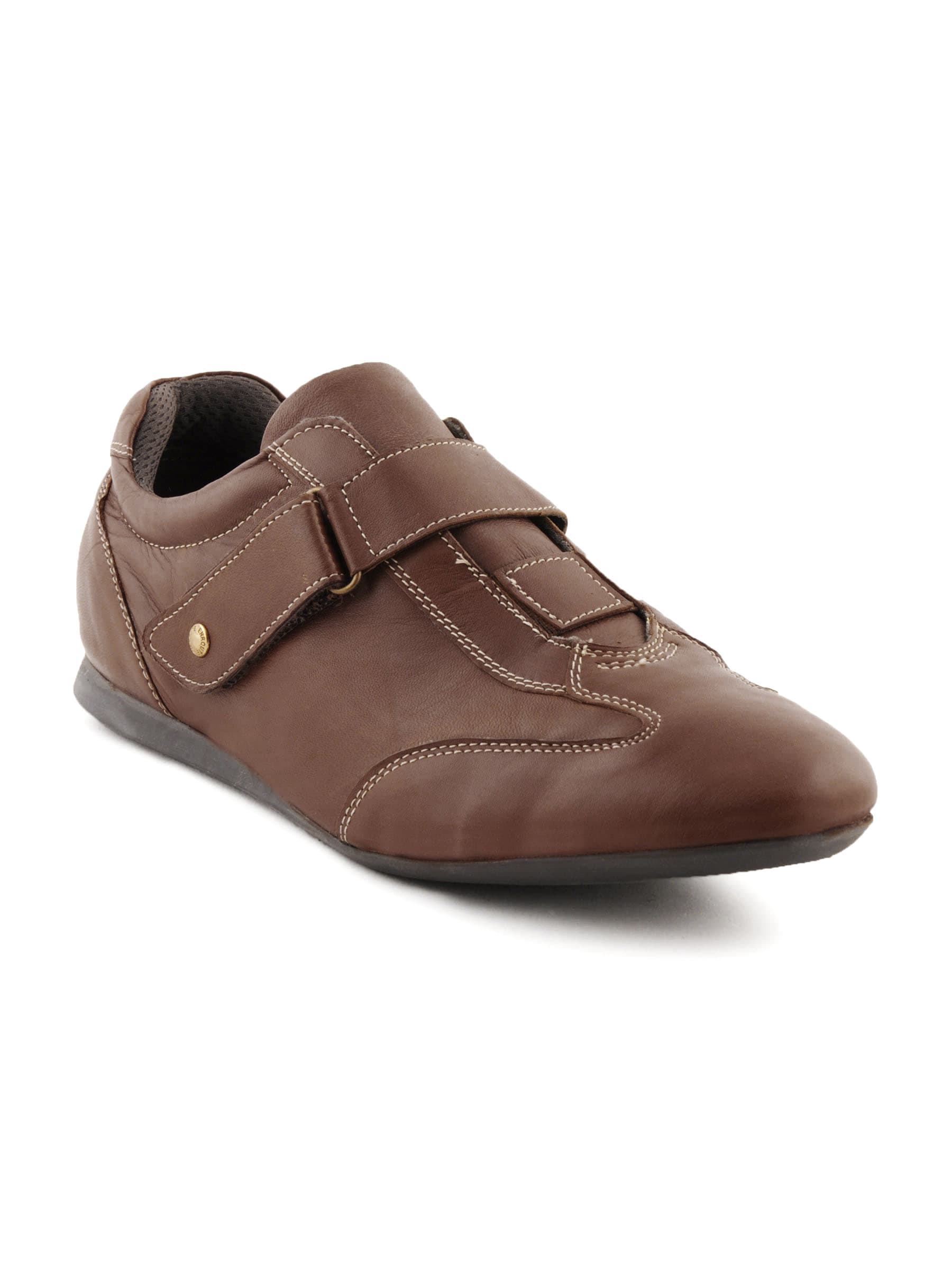 Enroute Men Leather Brown Casual Shoes