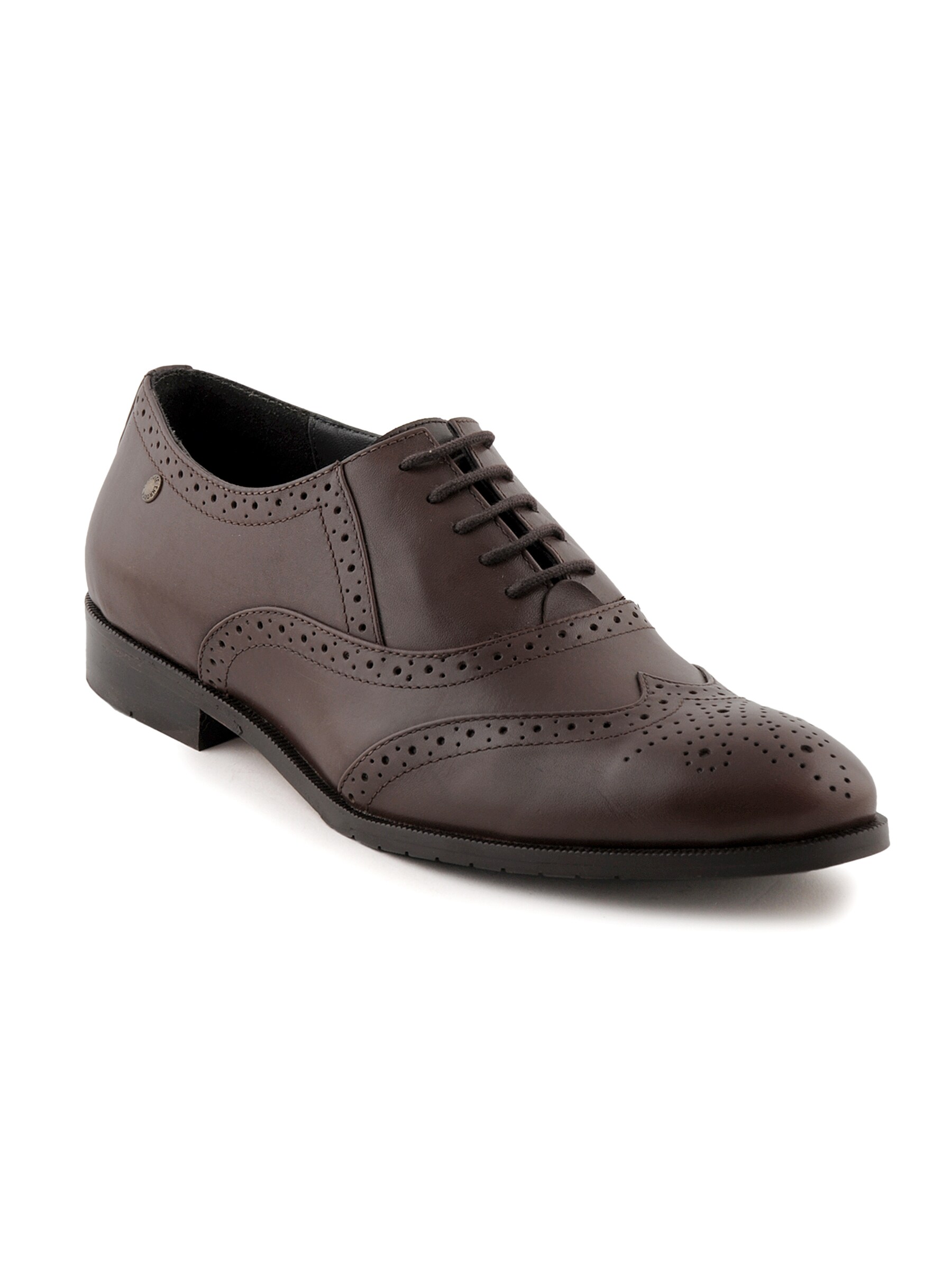 Enroute Men Leather Brown Formal Shoes
