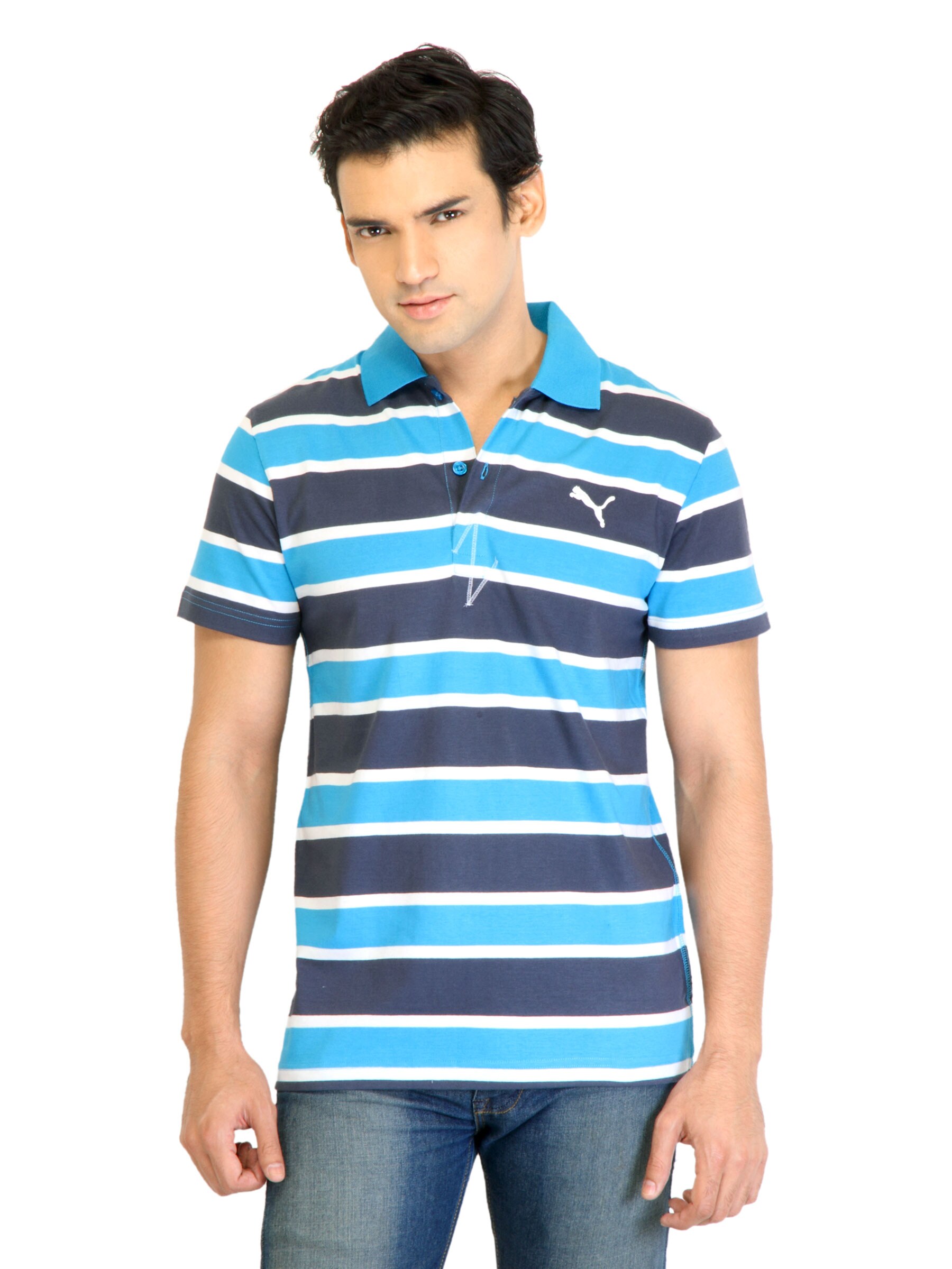 Puma Men Polo Blue TShirt