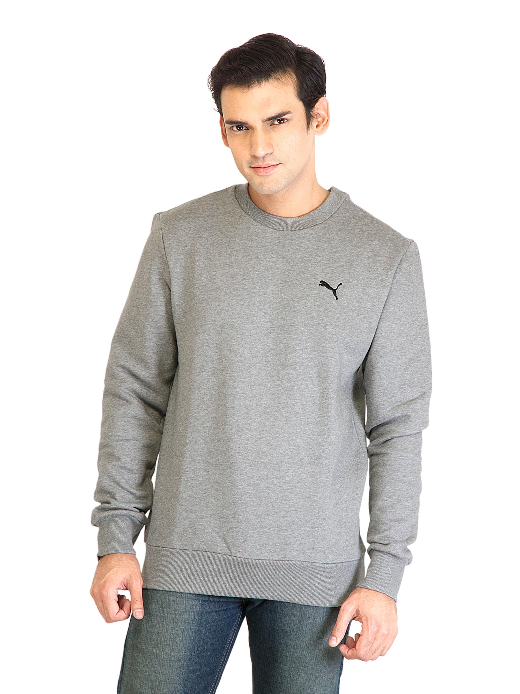 Puma Men Ess Crew Grey Sweatshirt