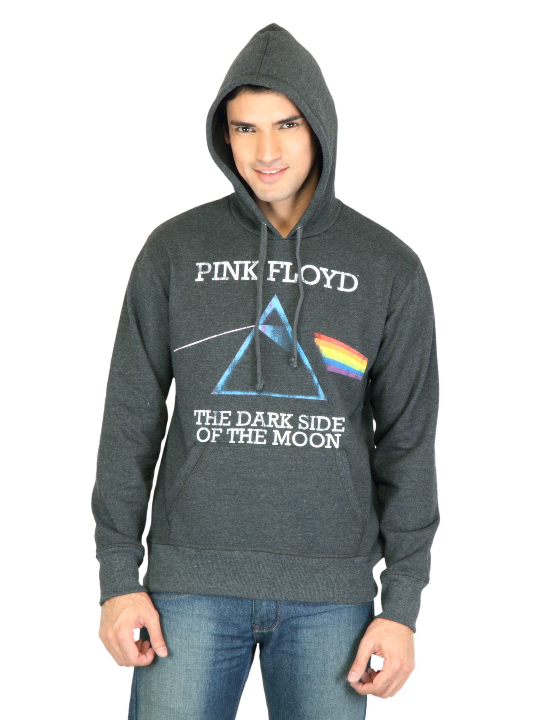 Pink Floyd Men Pink Floyd Grey Sweatshirts