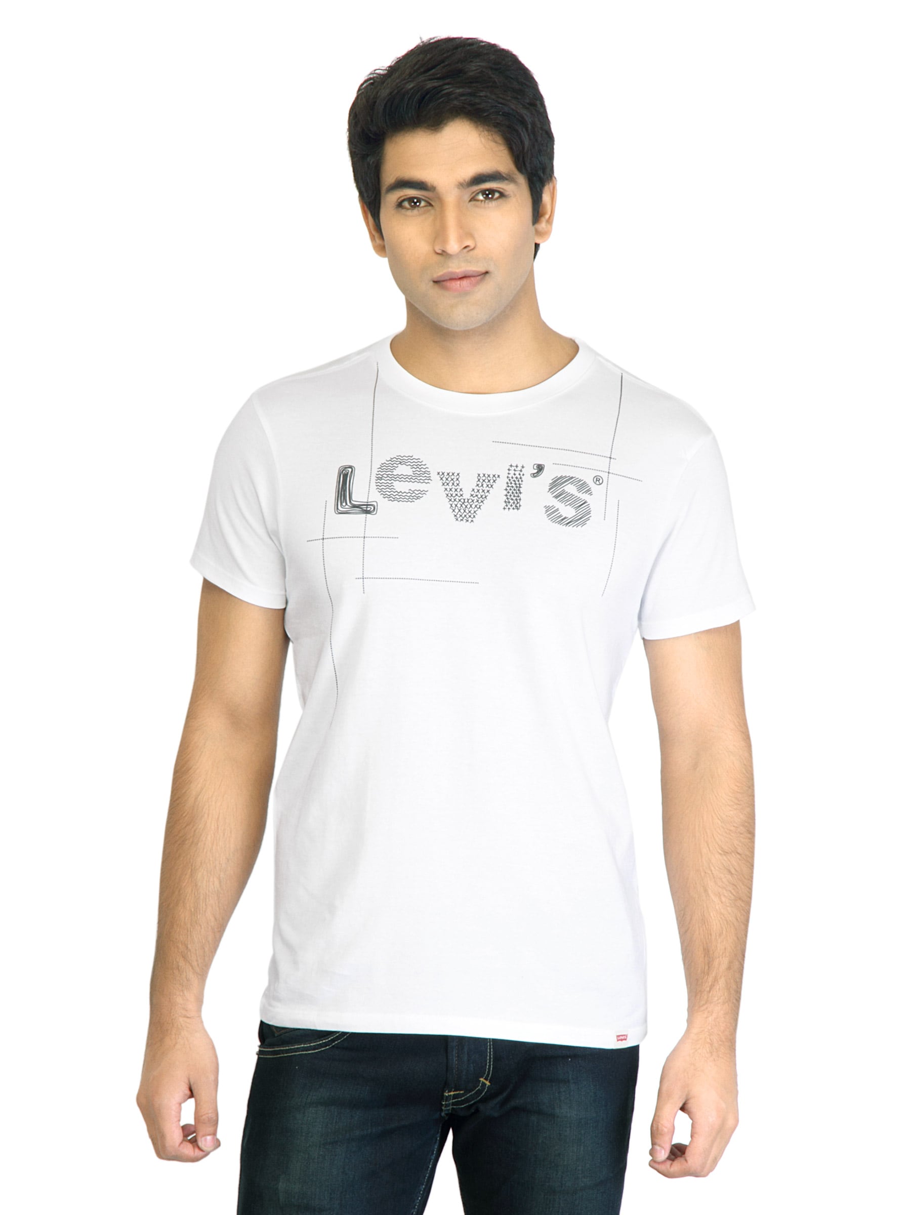 Levi's Men Printed White Tshirts