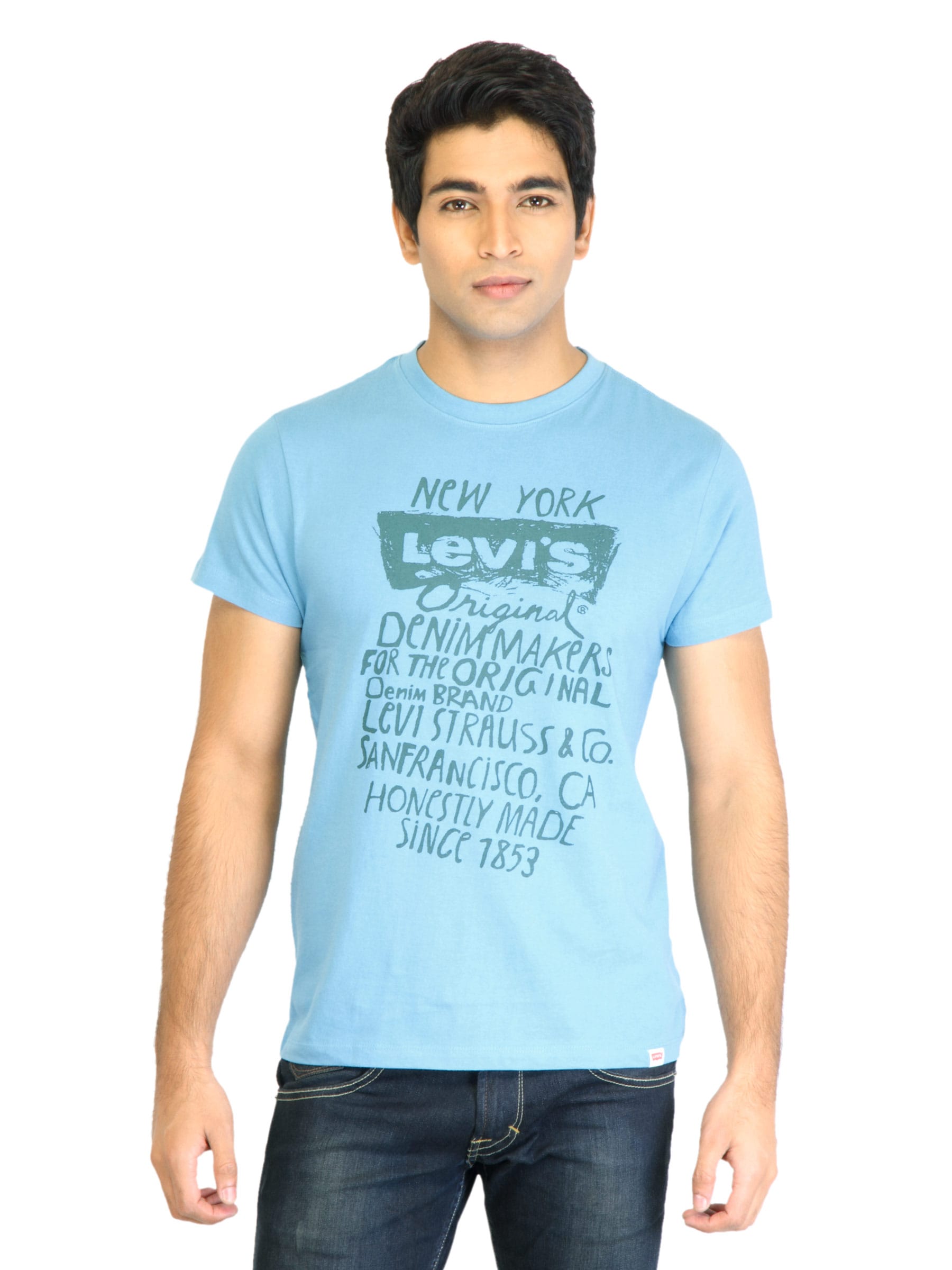 Levi's Men Printed Blue  Tshirts