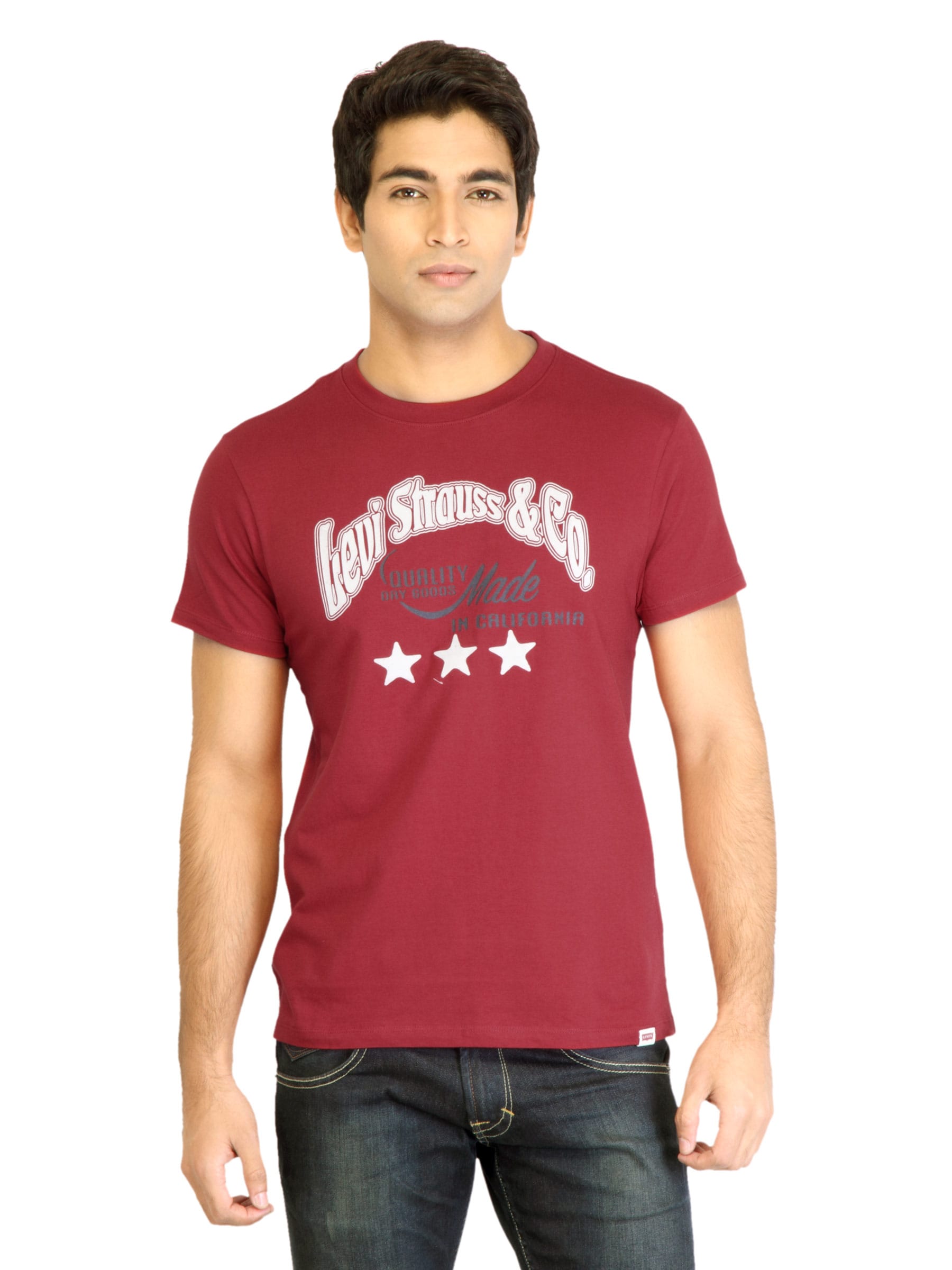 Levi's Men Printed Red Tshirts