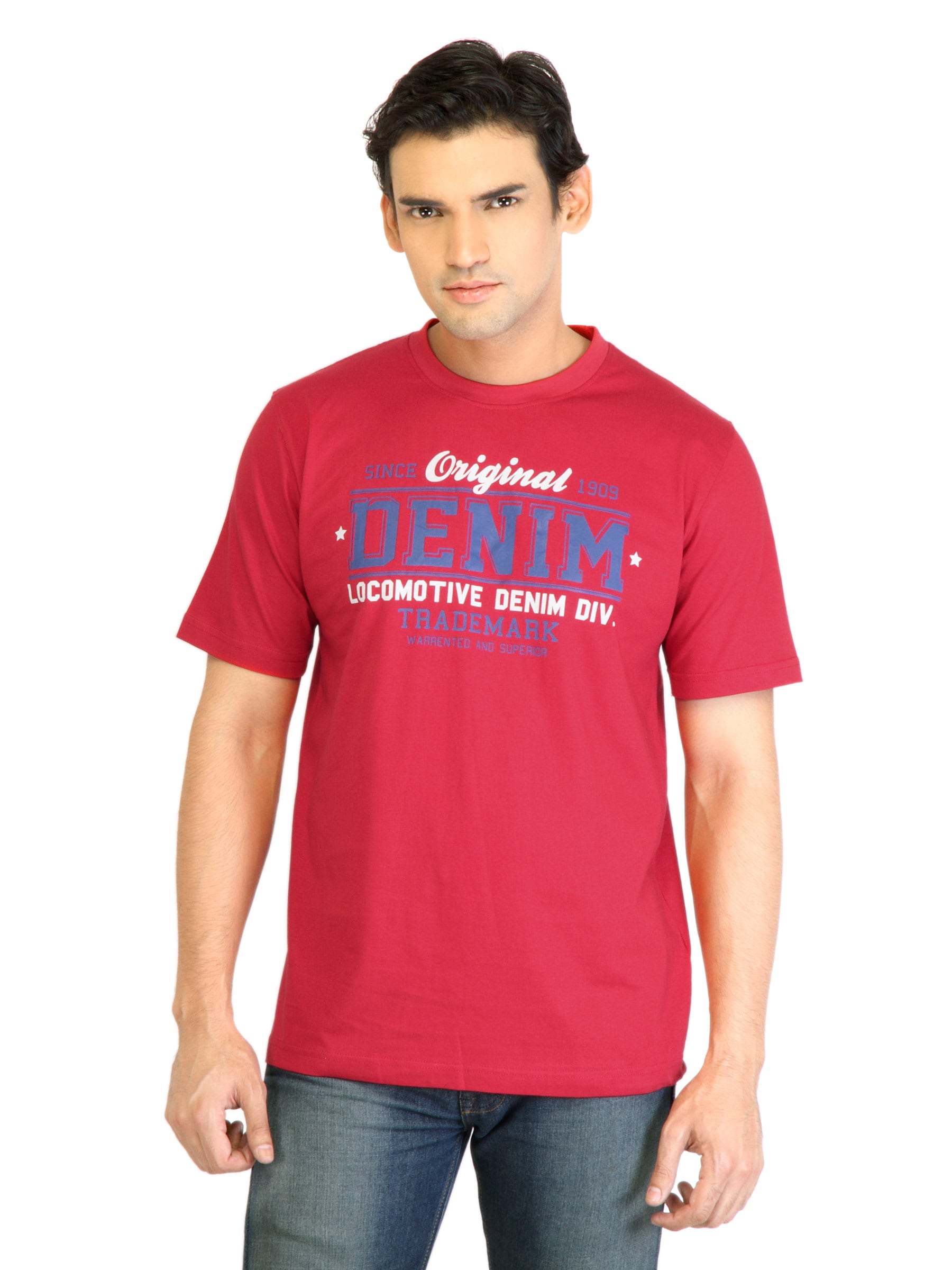 Locomotive Men Printed Red TShirt