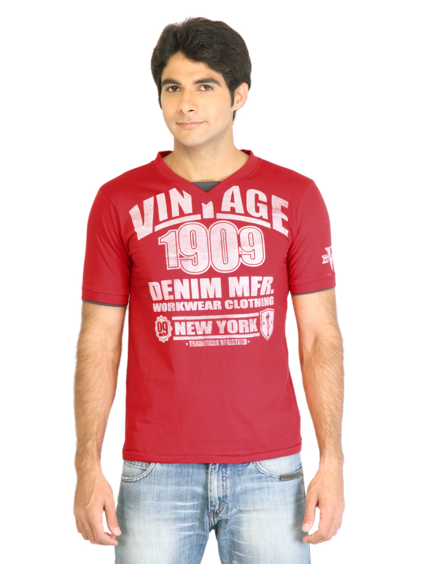 Locomotive Men Printed Red TShirt