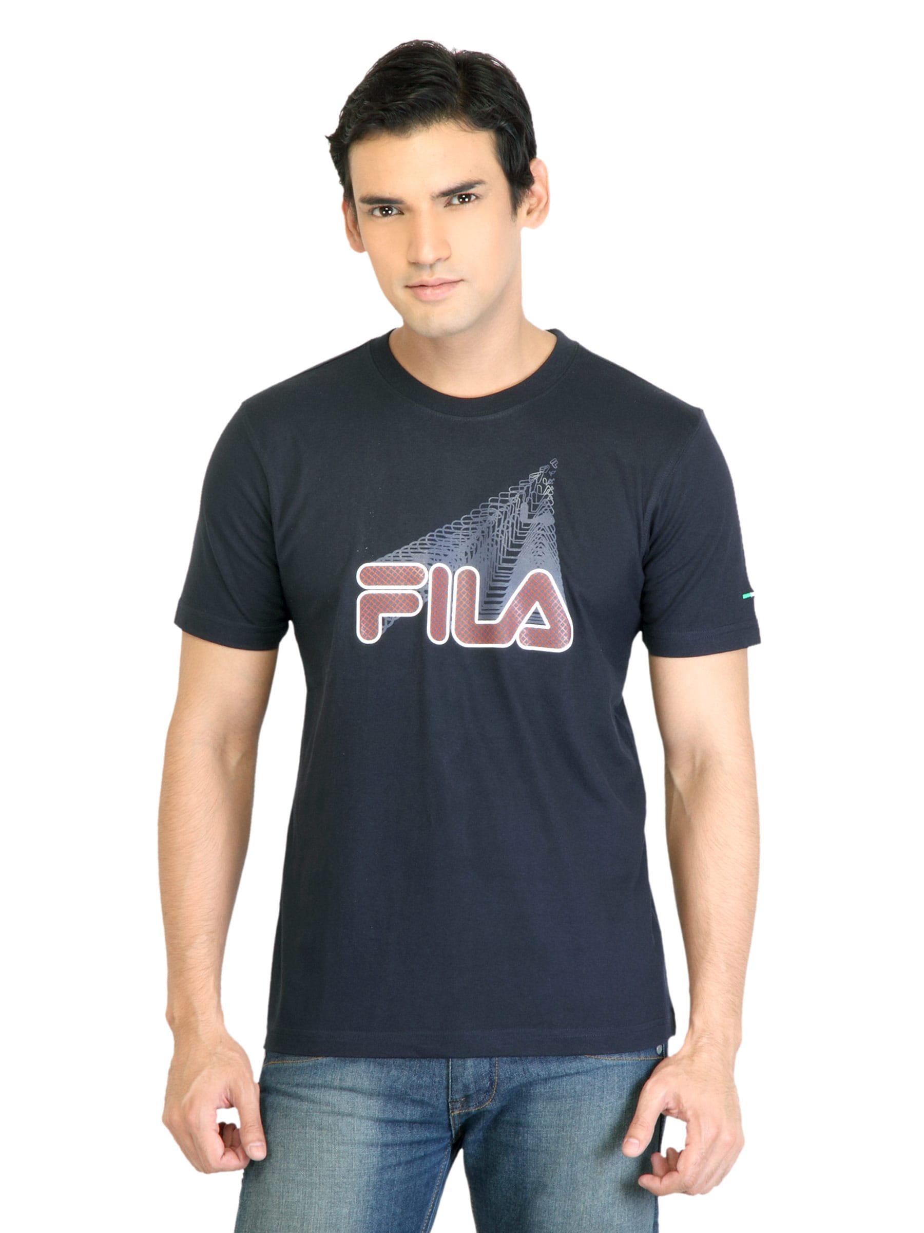 Fila Men High Density Navy Blue Tshirt