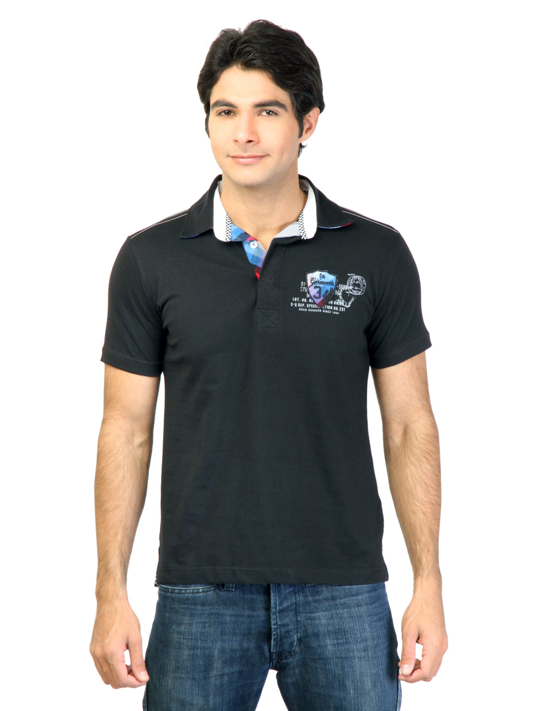 Status Quo Men Black Polo Tshirt