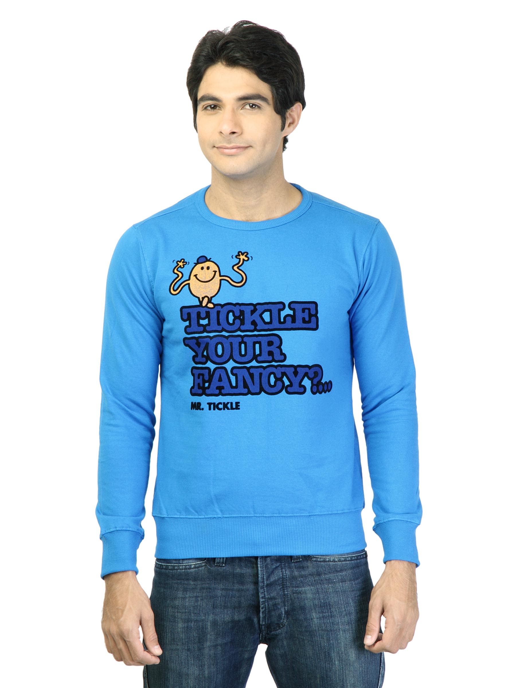 Mr. Men Men Printed Blue Sweatshirt