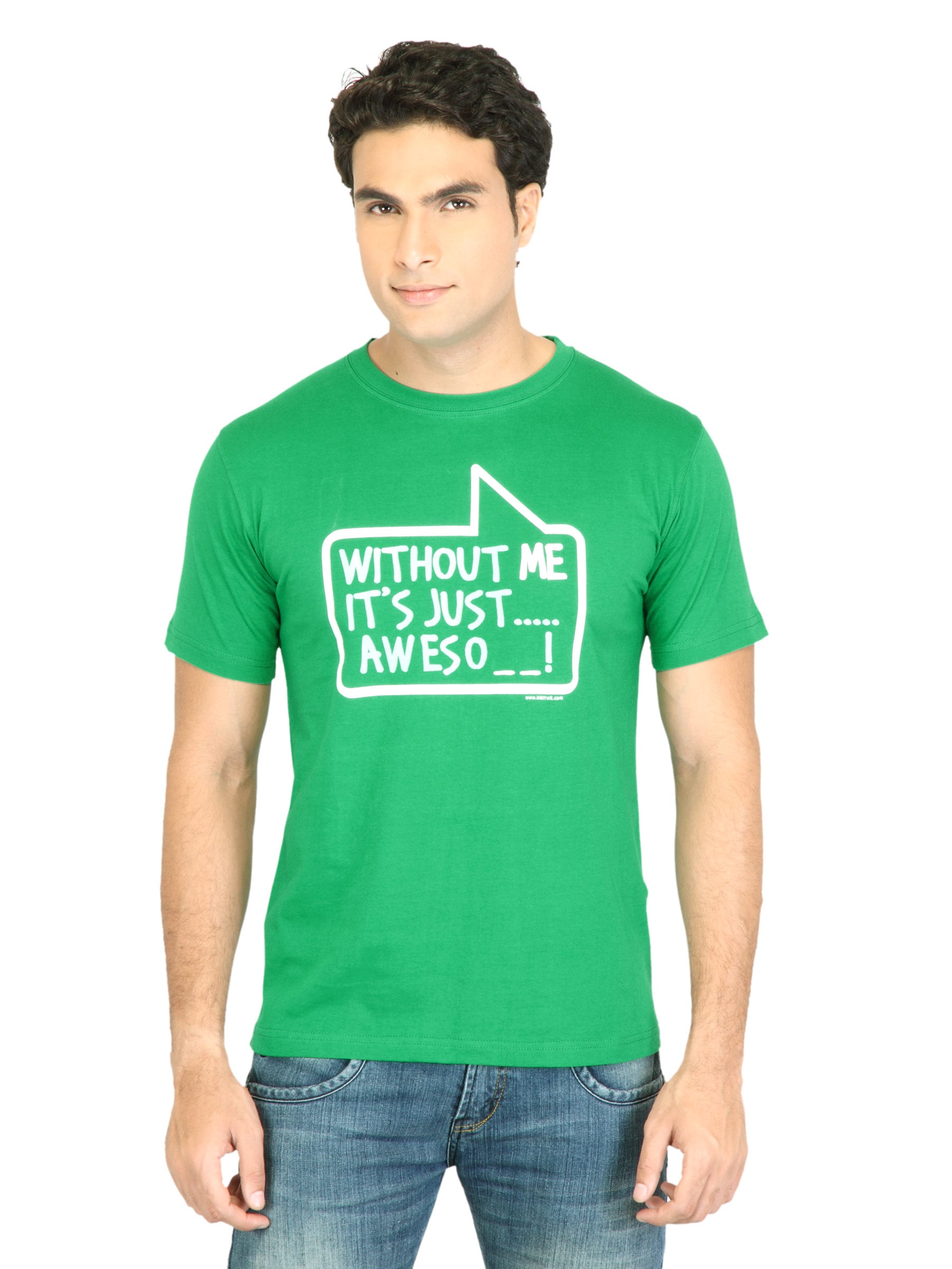 Inkfruit Men Green Awesome Printed T-Shirt