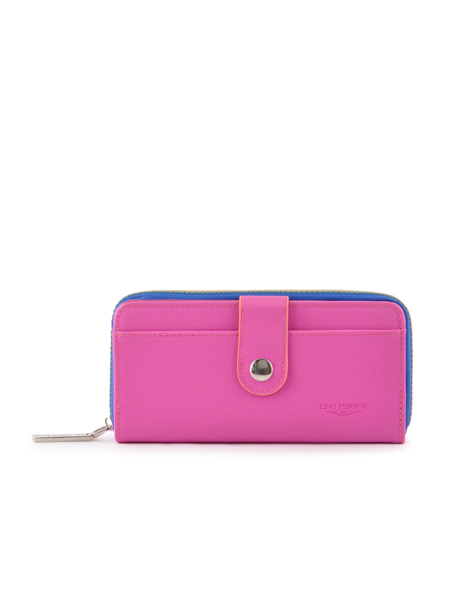 Lino Perros Women Blue Zip Pink Wallet