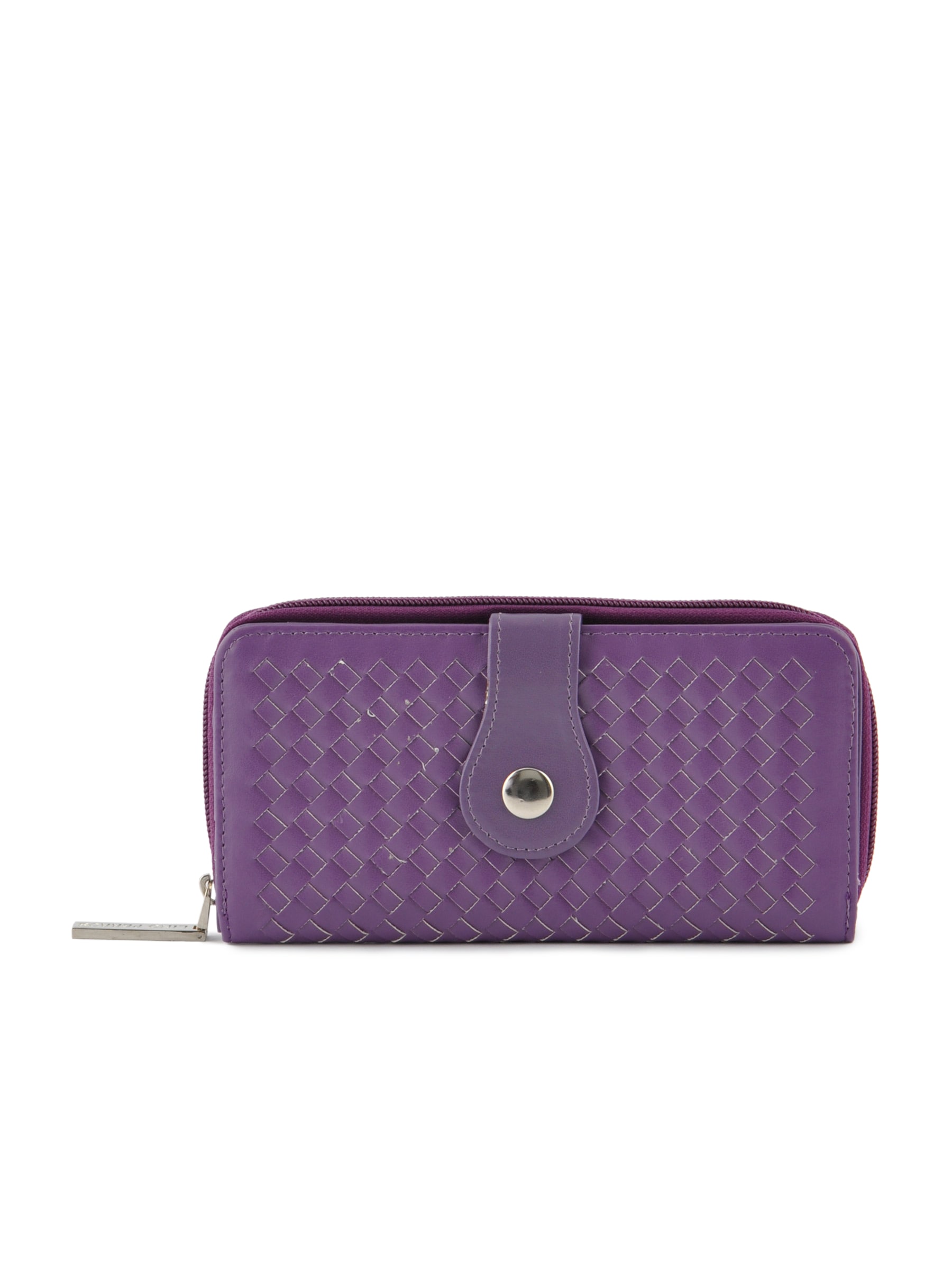 Lino Perros Women Button Flap Purple Wallet