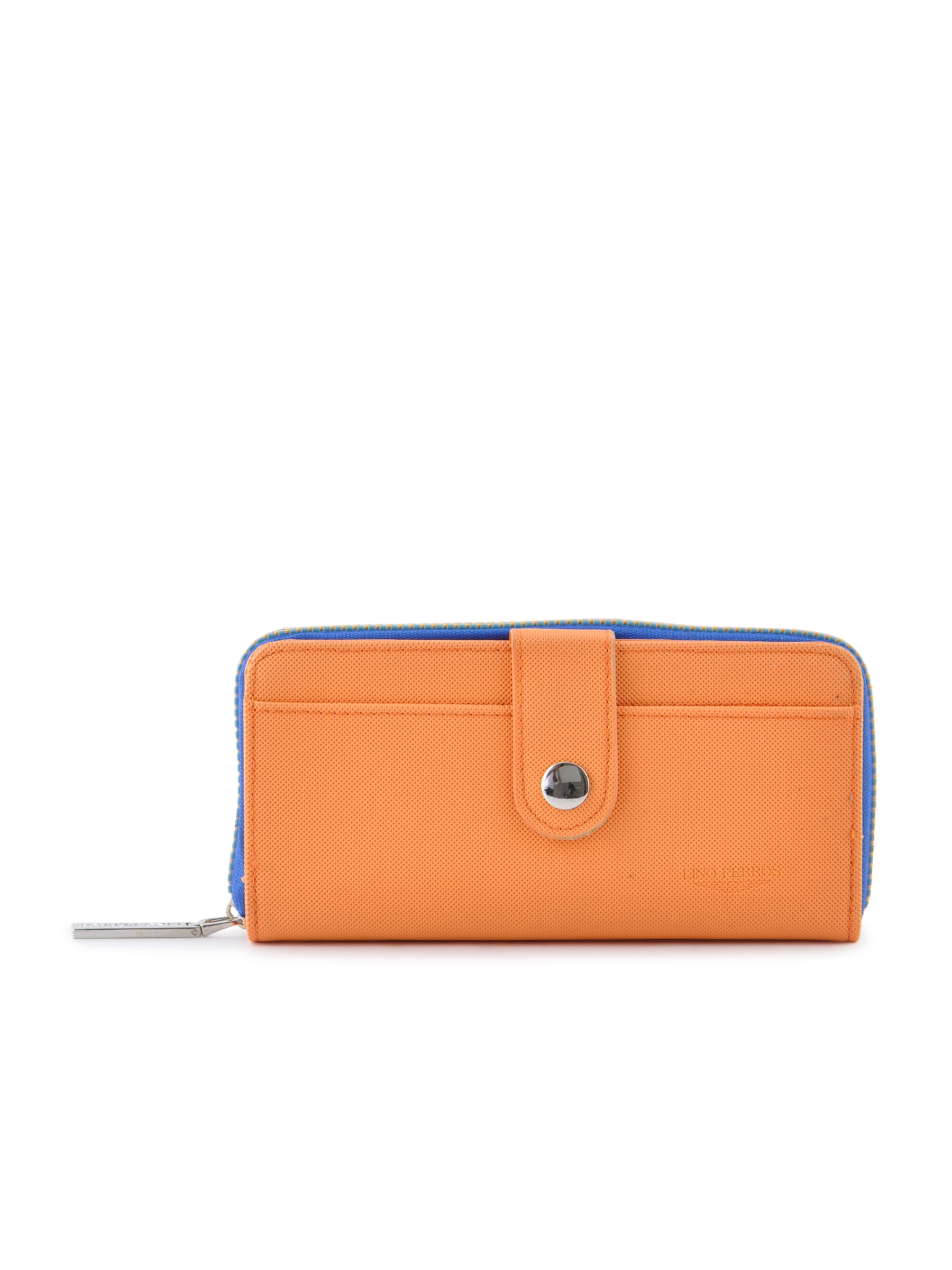 Lino Perros Women Blue Zip Orange Wallet
