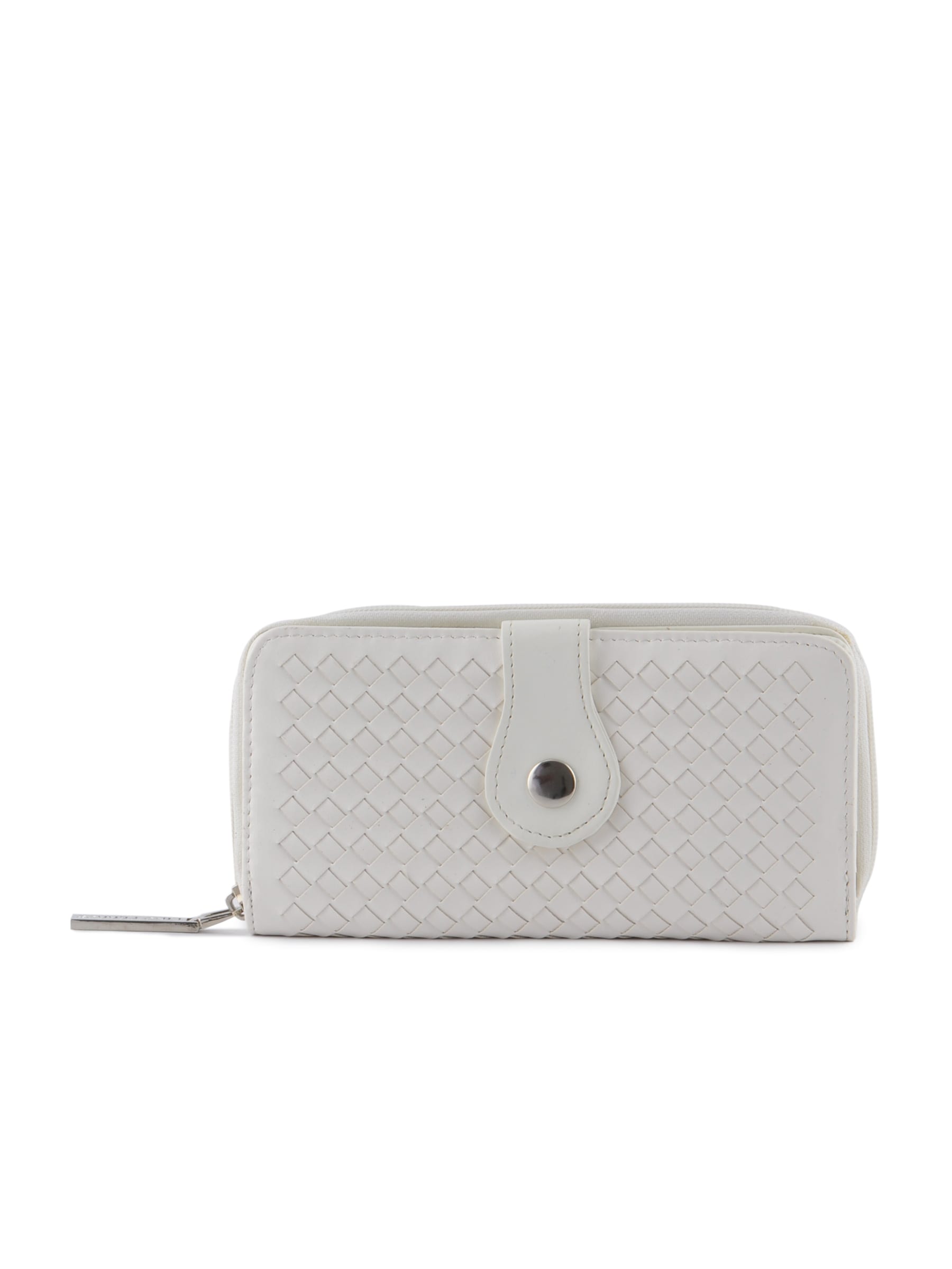 Lino Perros Women Button Flap White Wallet