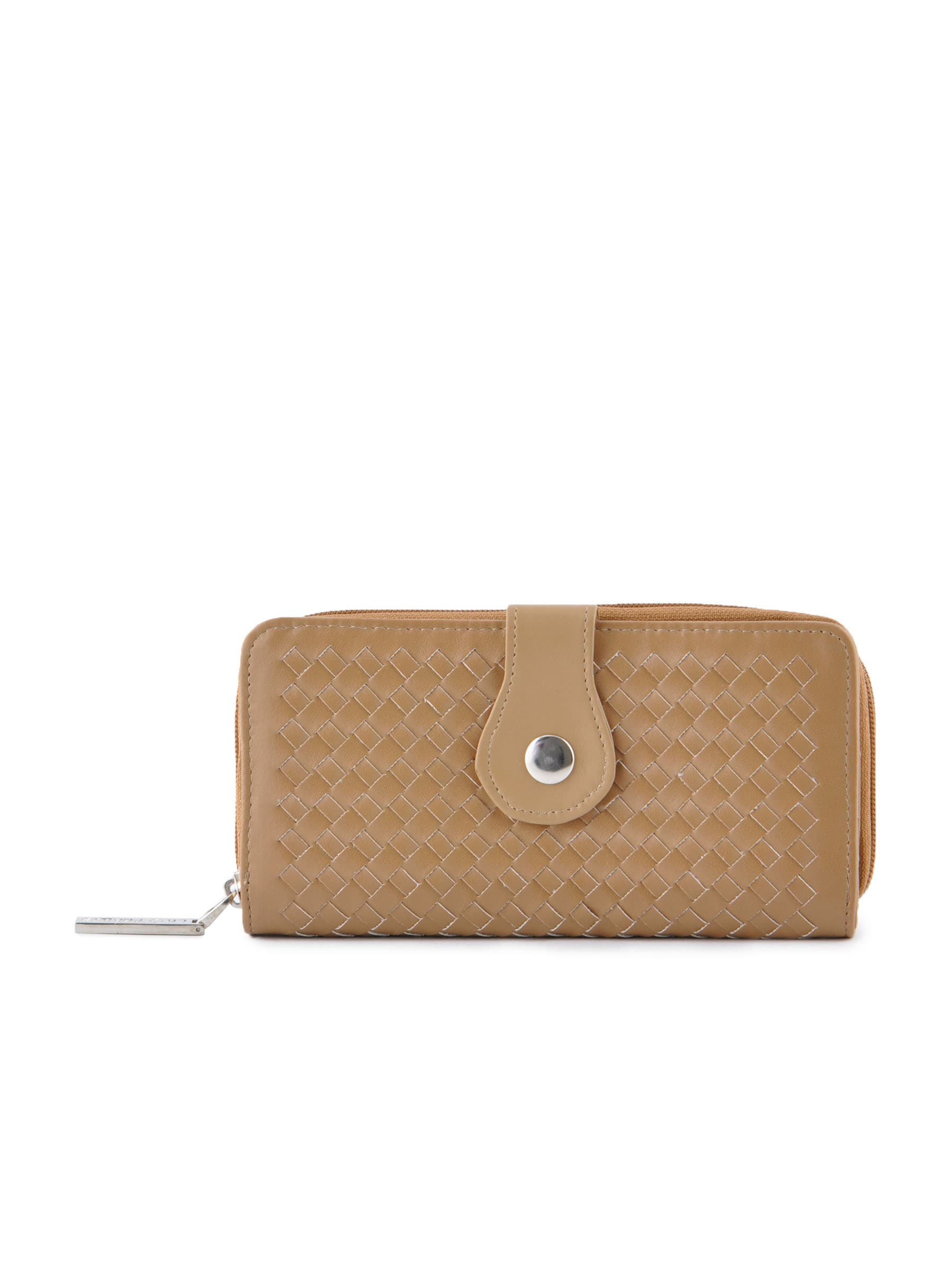 Lino Perros Women Button Flap Brown Wallet