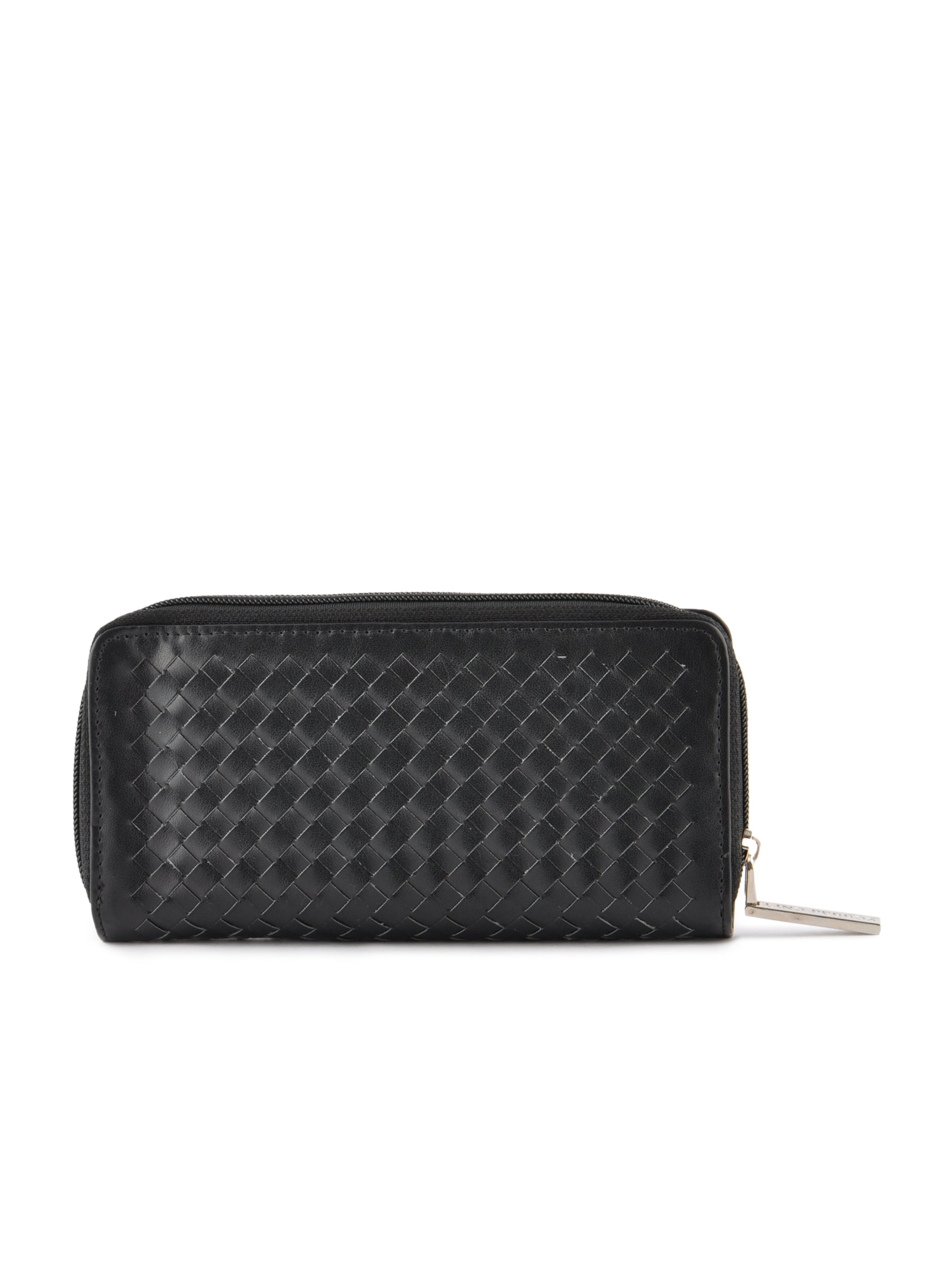 Lino Perros Women Button Flap Black Wallet