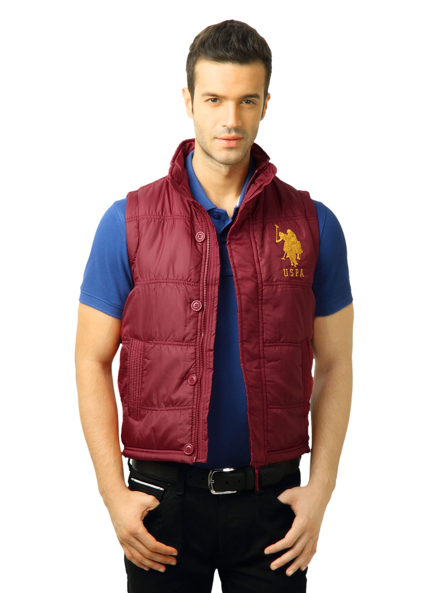 U.S. Polo Assn. Men Solid Red Jacket