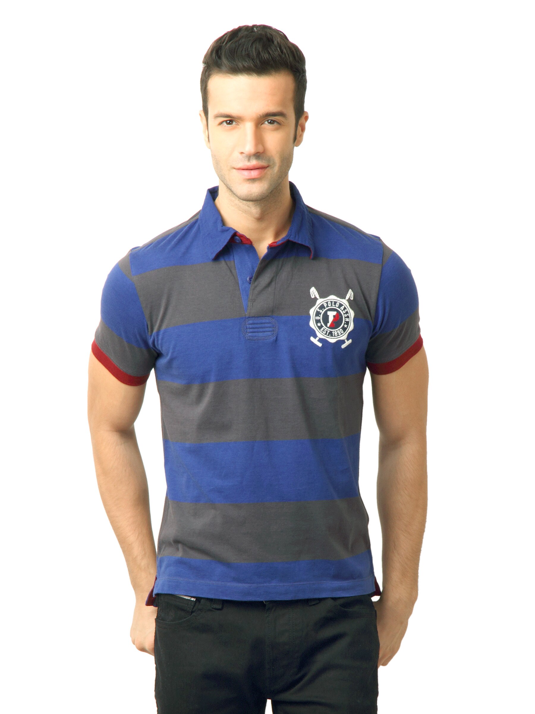 U.S. Polo Assn. Men Stripes Limoges Polo Tshirt