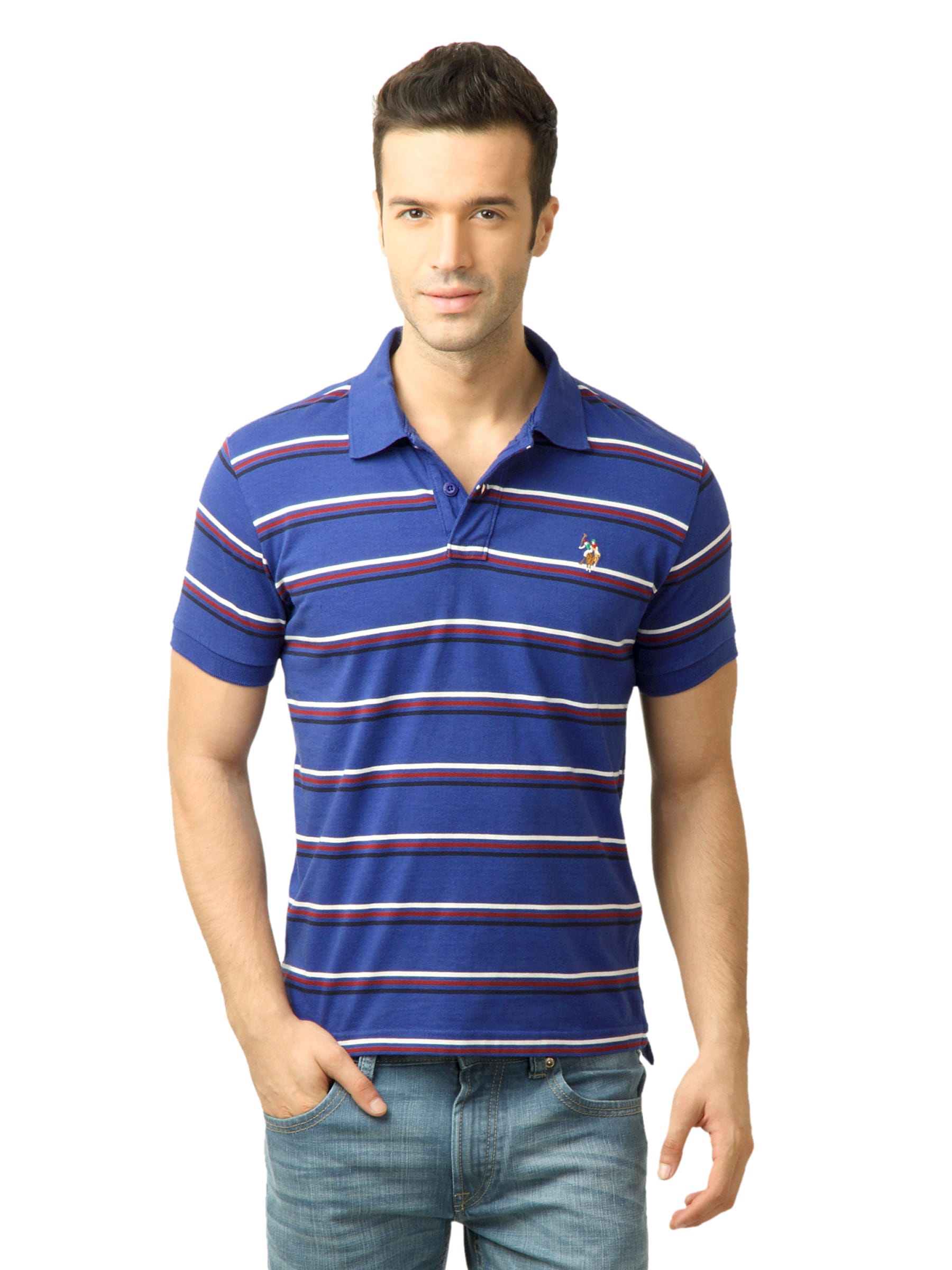 U.S. Polo Assn. Men Stripes Limoges Polo Tshirt