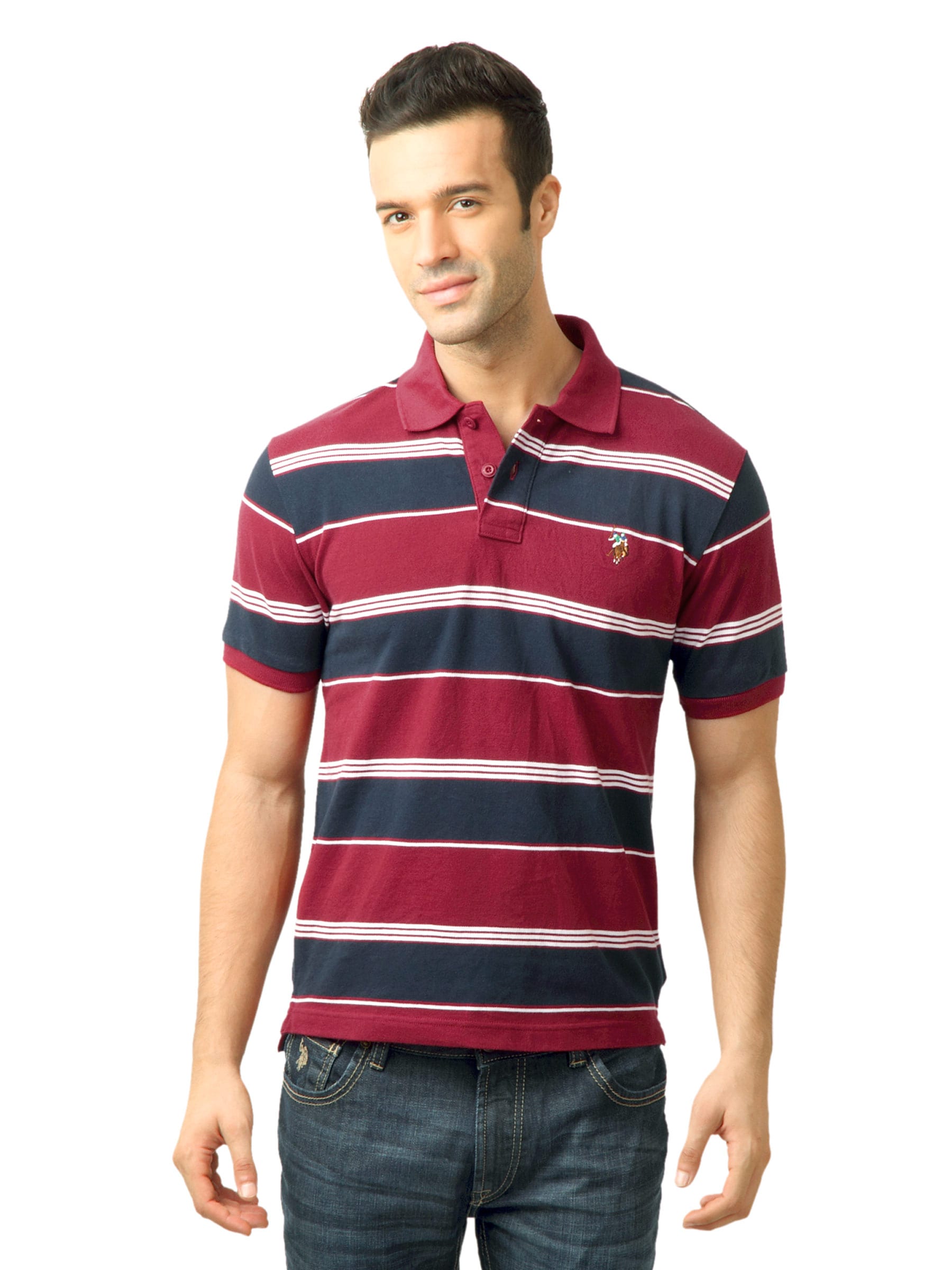 U.S. Polo Assn. Men Red Polo Tshirt