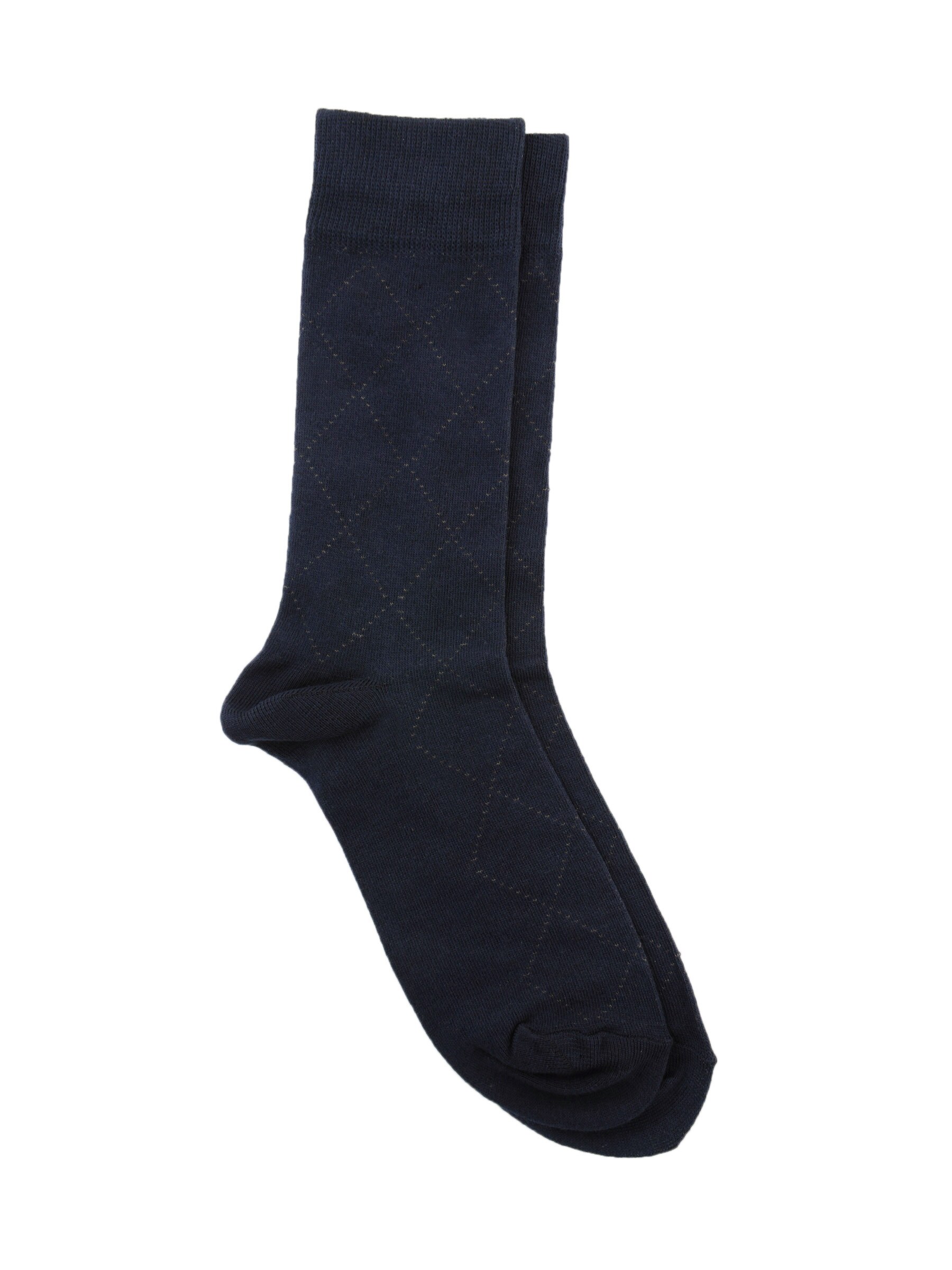 Reid & Taylor Men Solid Navy Blue Socks